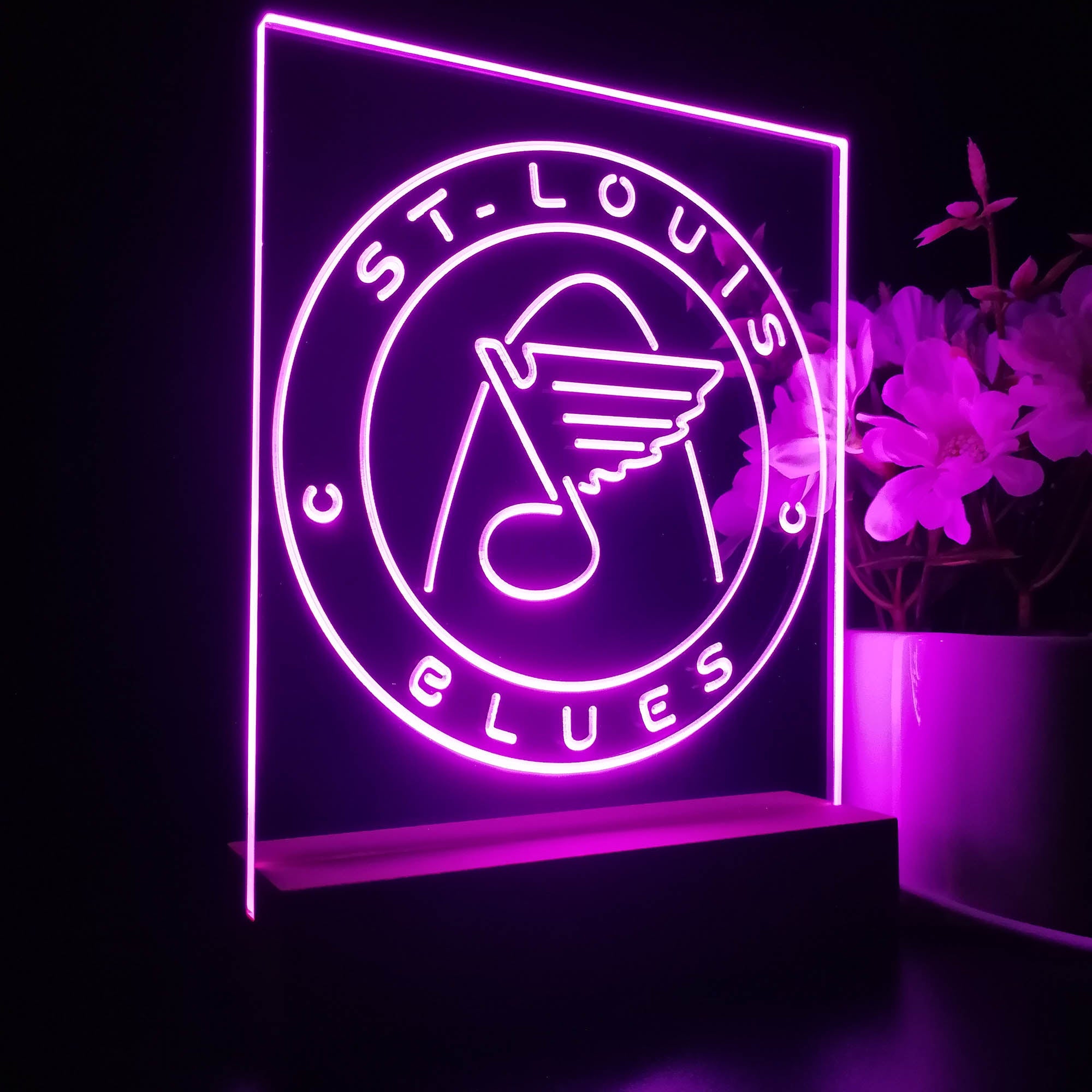 St Louis Blues Neon Sign Table Top Lamp