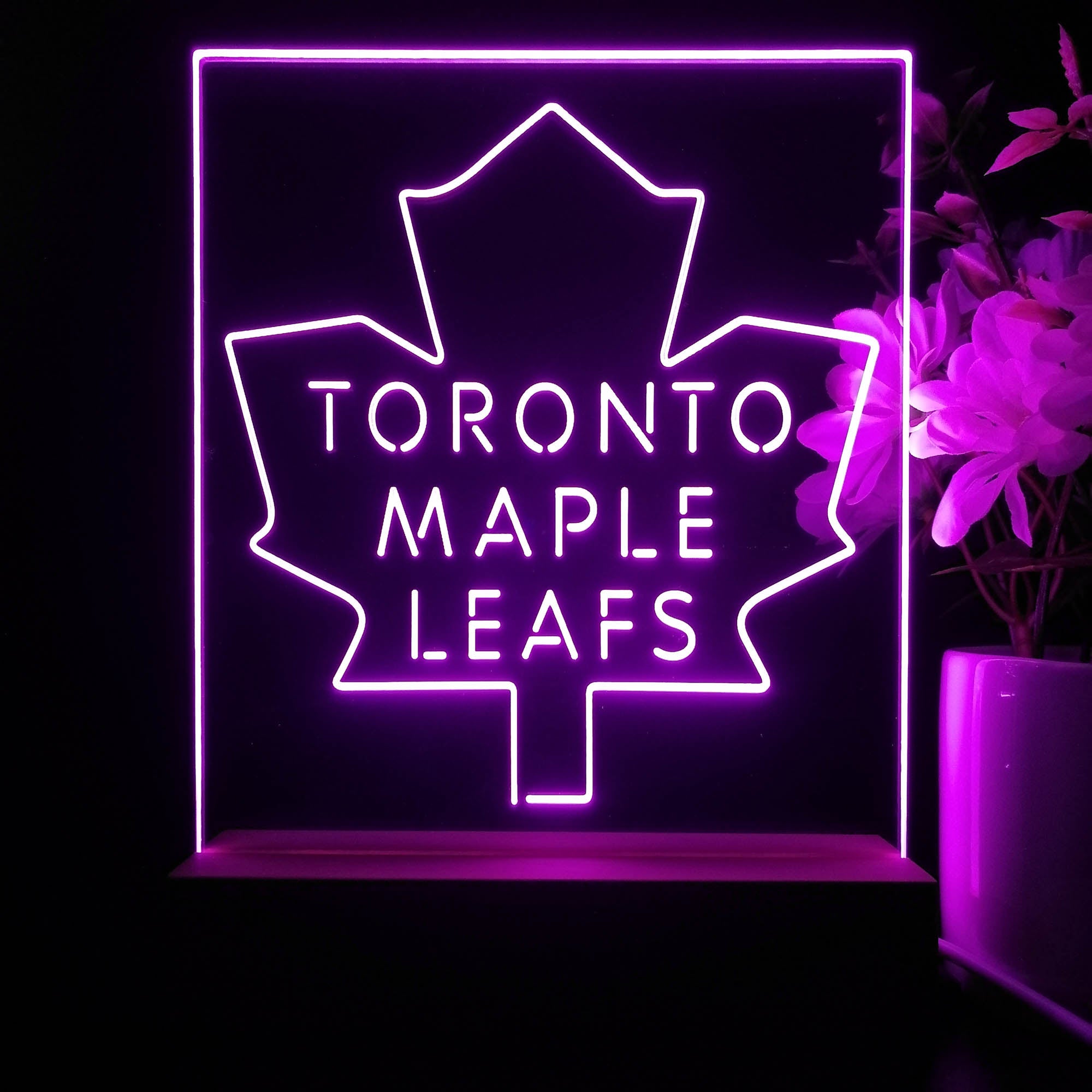 Toronto Maple Leafs Night Light Neon Pub Bar Lamp