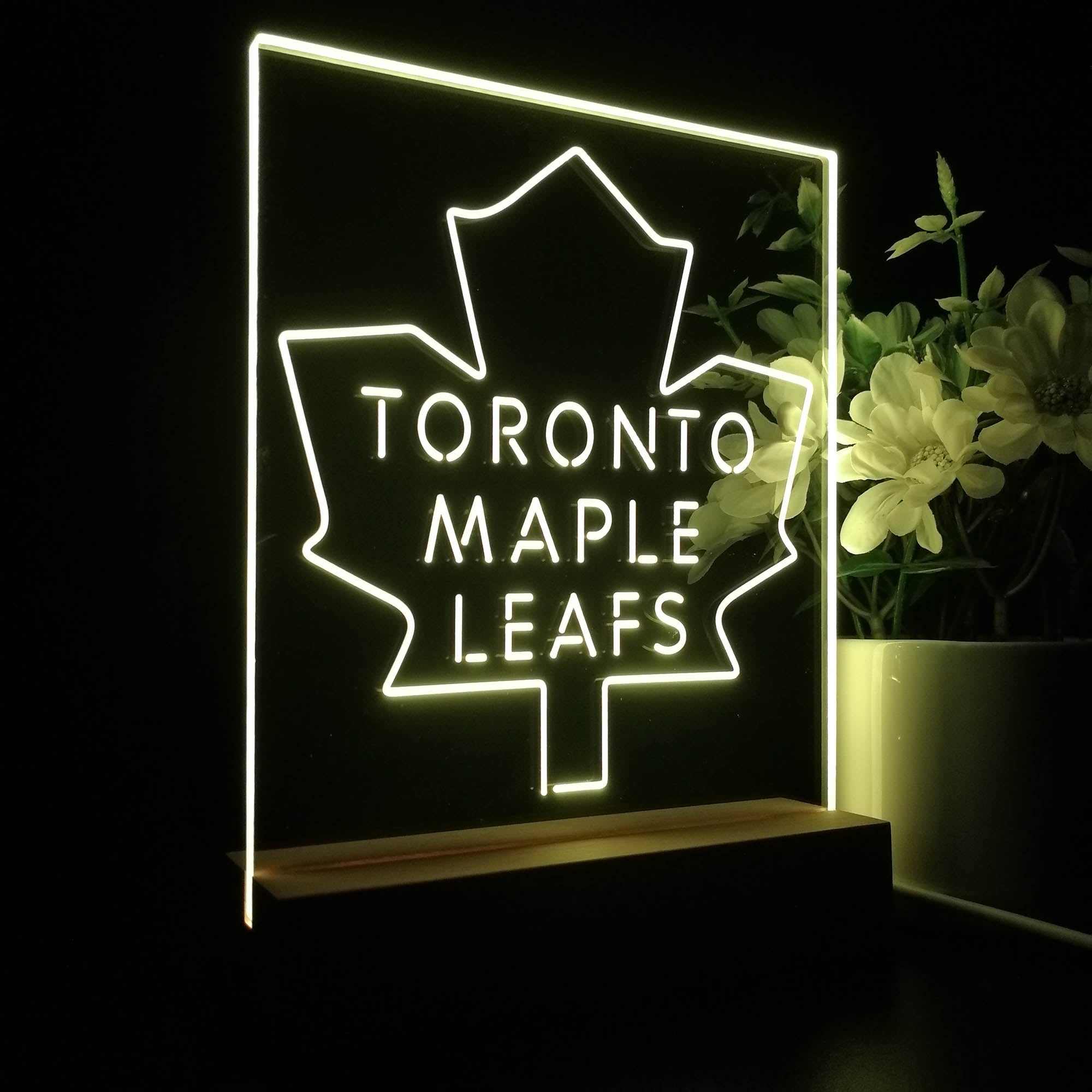 Toronto Maple Leafs Night Light Neon Pub Bar Lamp