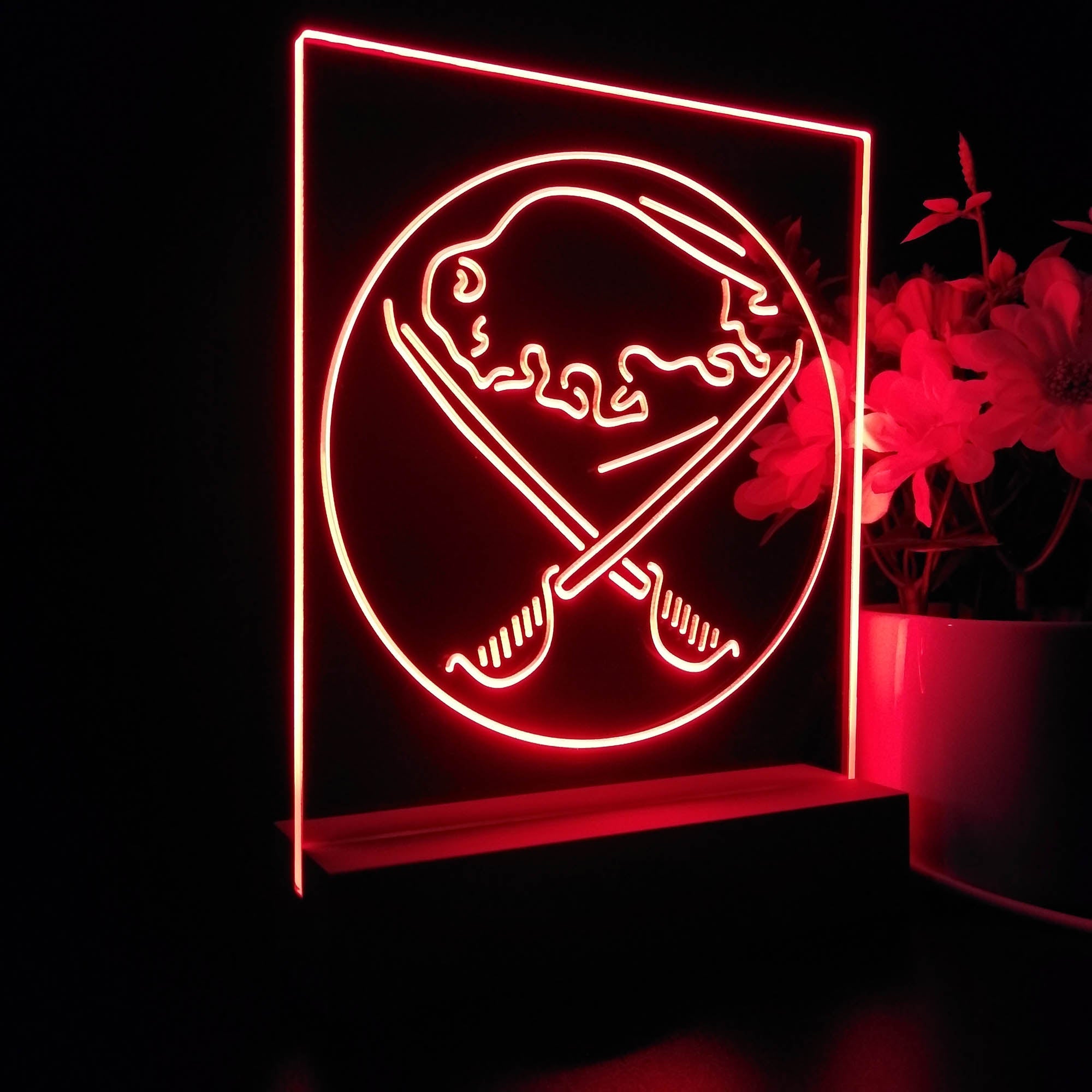 Buffalos Sabres 3D Illusion Night Light Desk Lamp