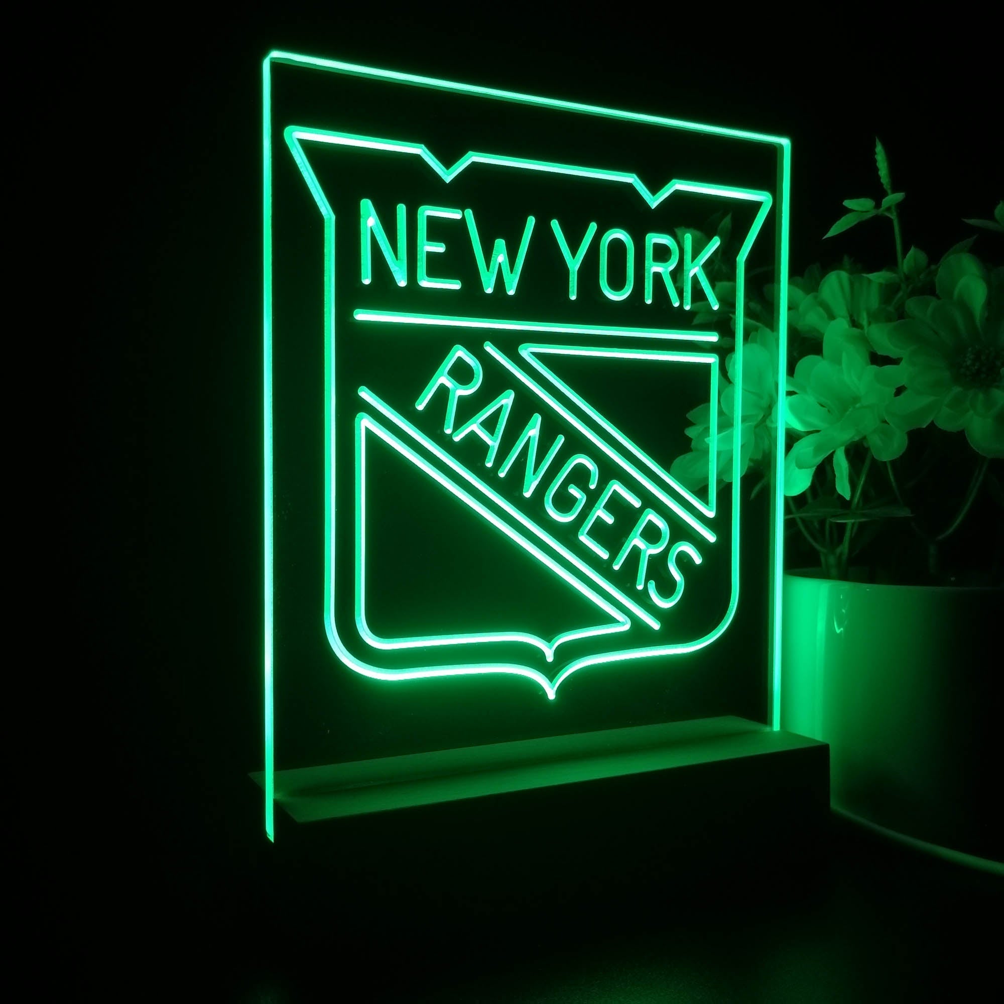 New York Rangers 3D Illusion Night Light Desk Lamp
