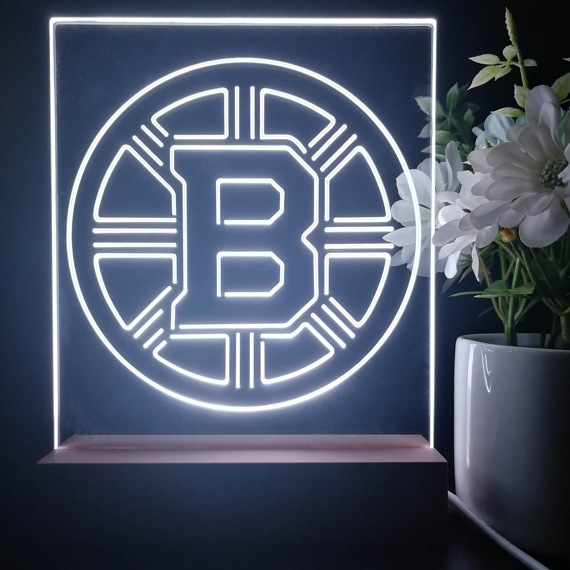 Boston Bruins 3D Illusion Night Light Desk Lamp