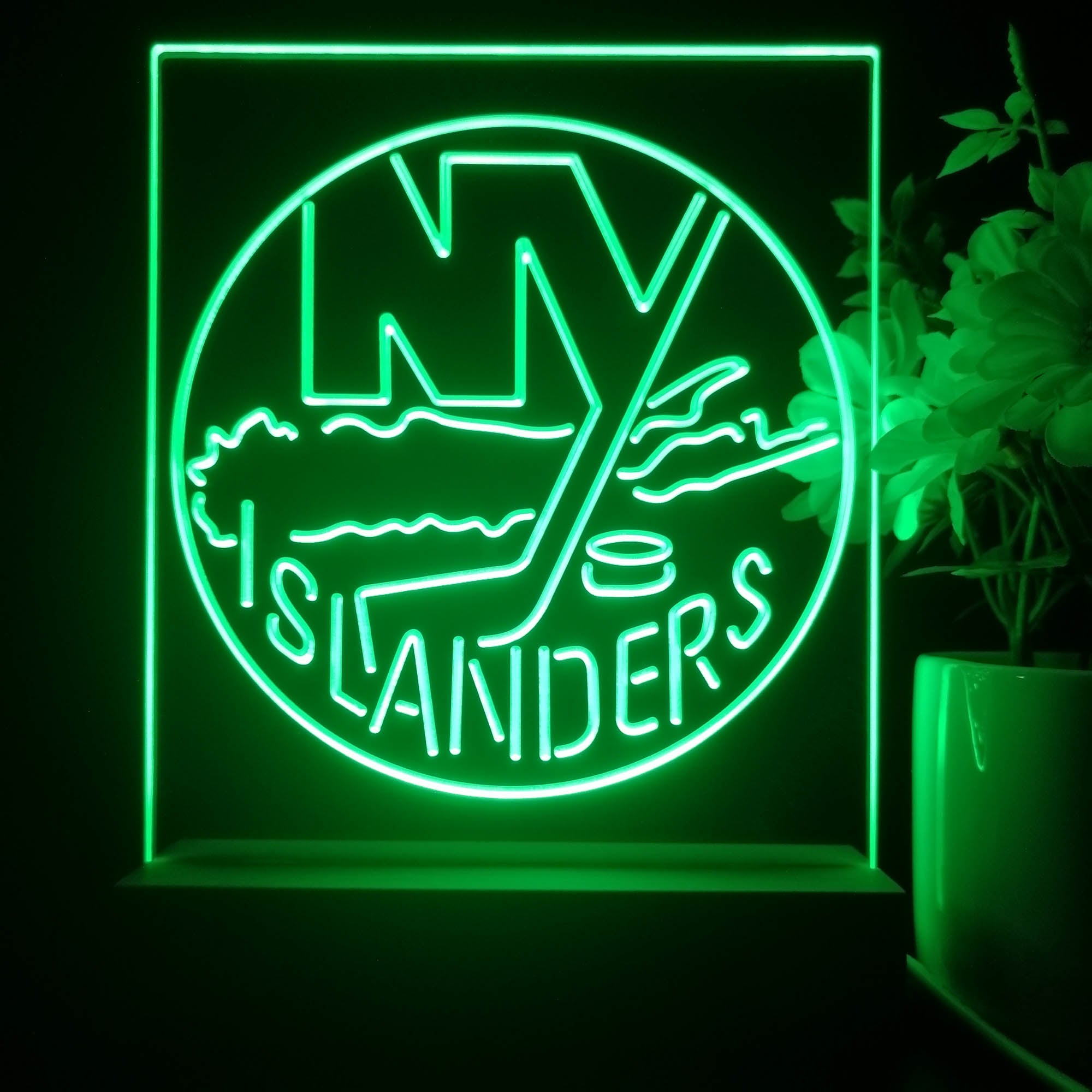 New York Islanders 3D Illusion Night Light Desk Lamp
