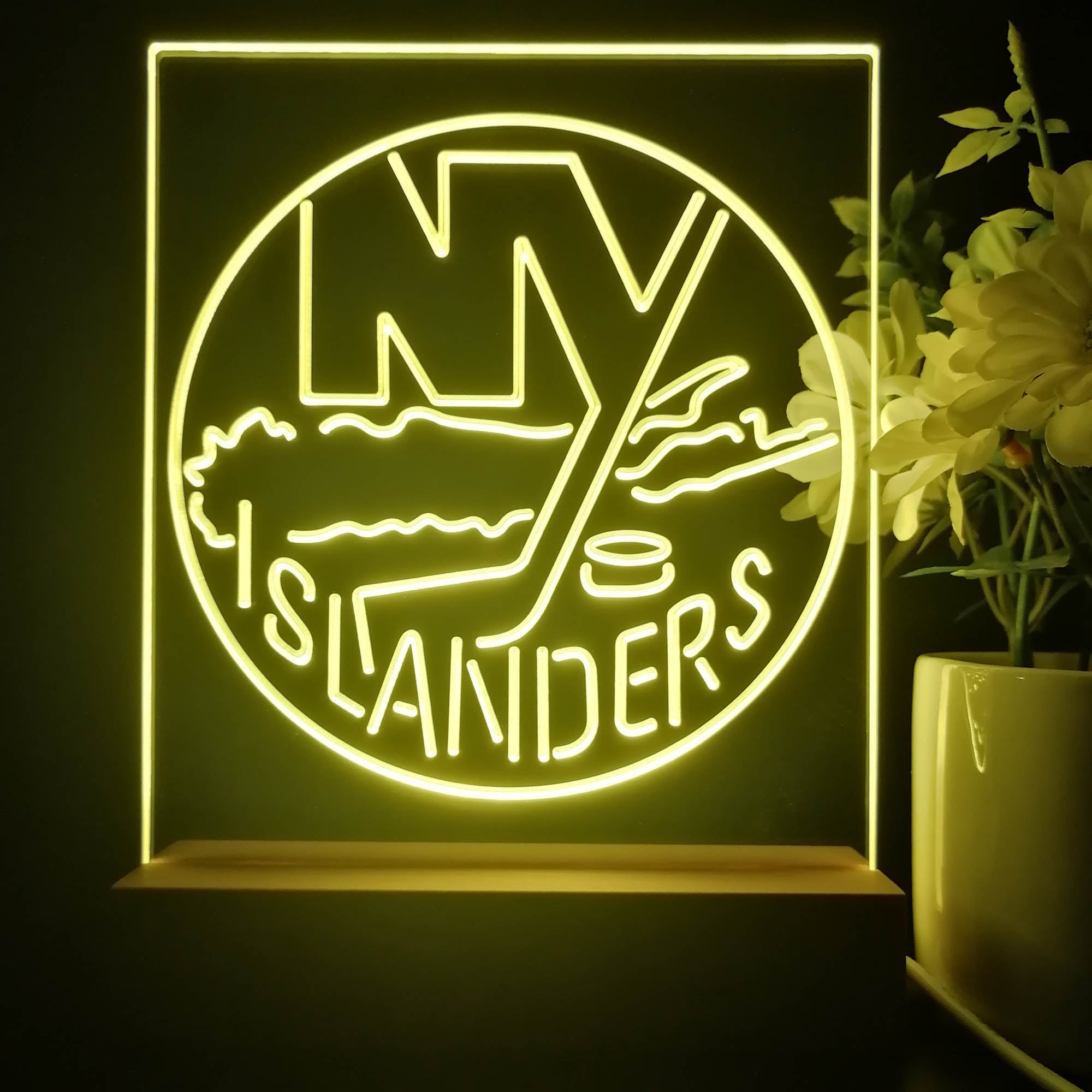 New York Islanders 3D Illusion Night Light Desk Lamp