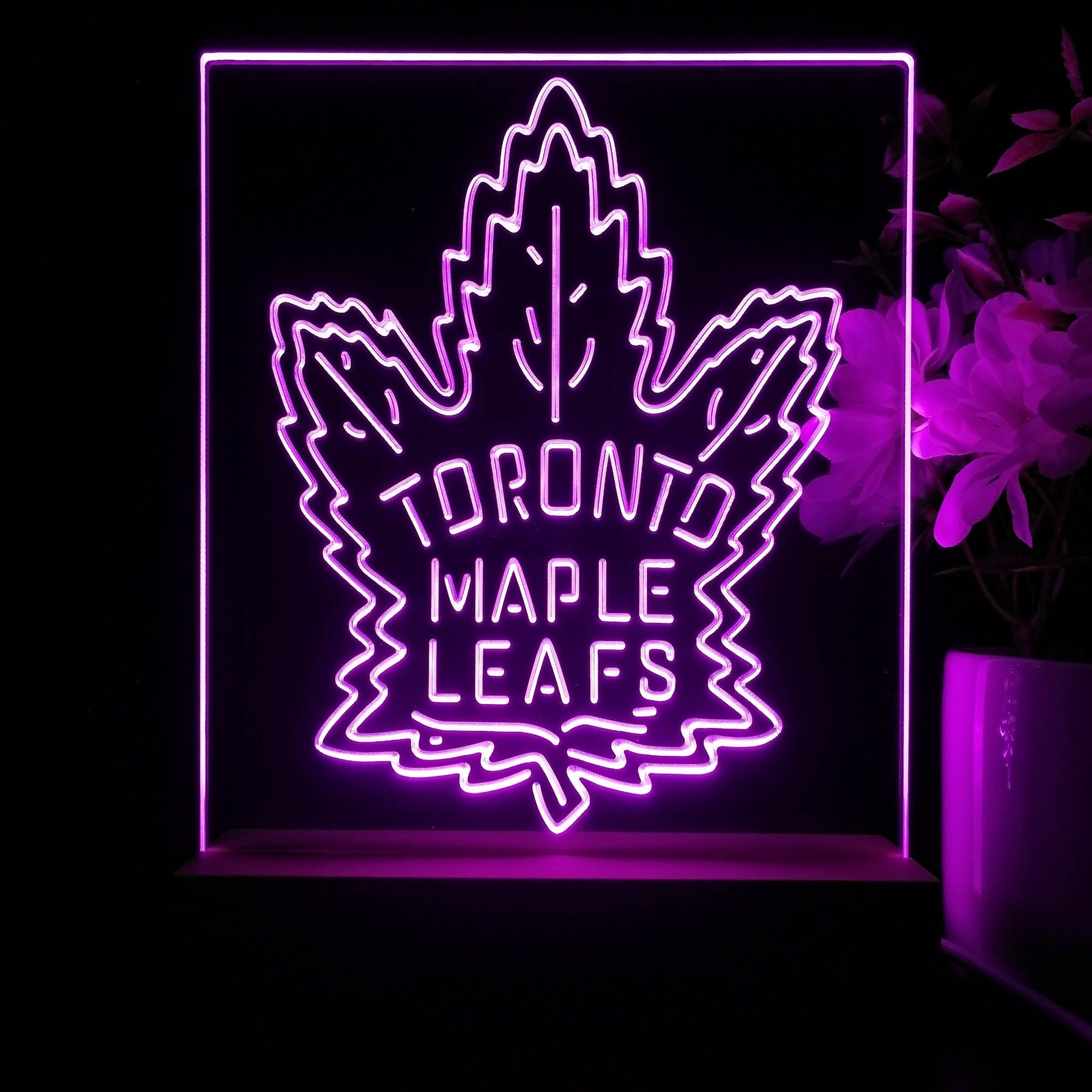 Toronto Maple Leaf Night Light Neon Pub Bar Lamp