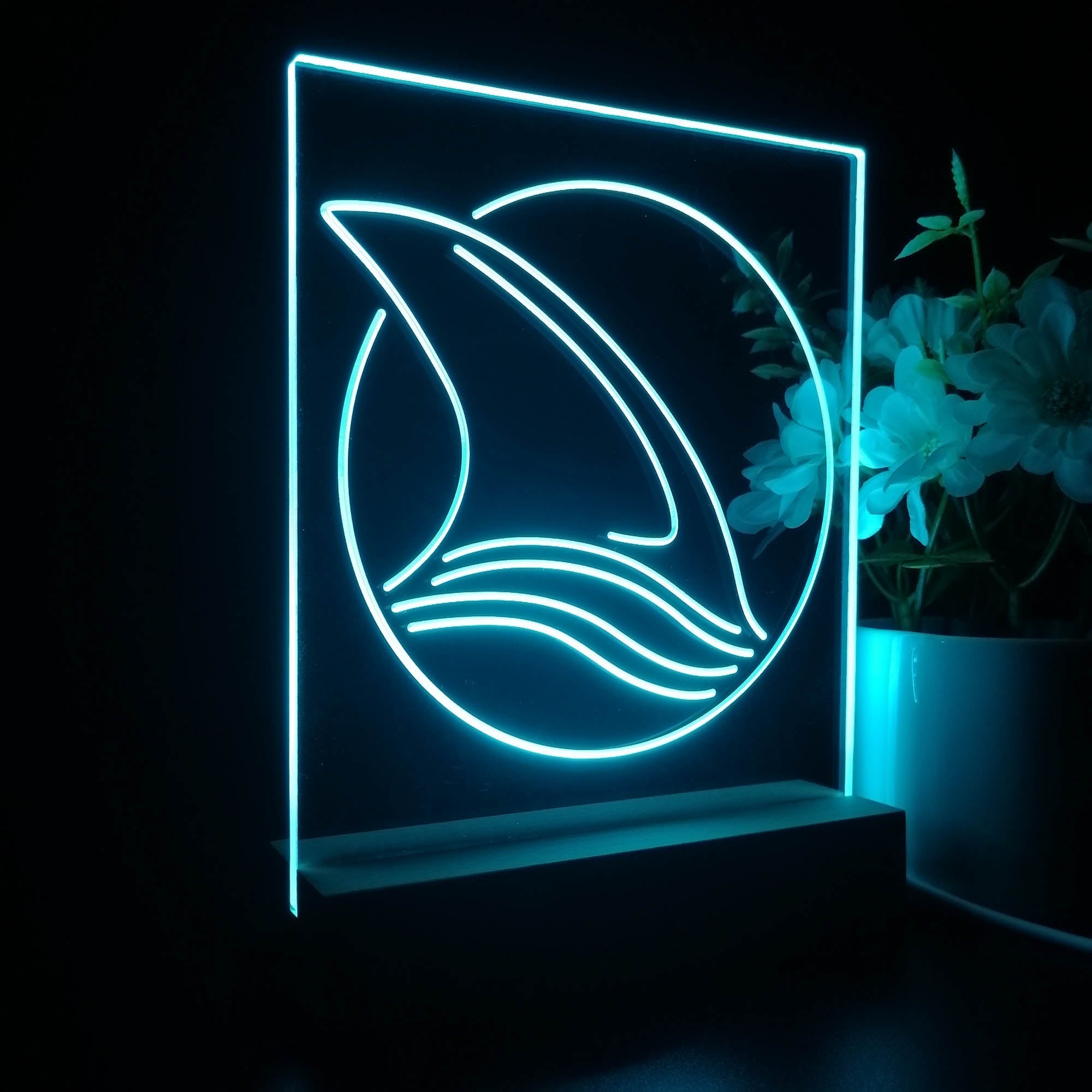 San Jose Sharks Souvenir 3D Illusion Night Light Desk Lamp