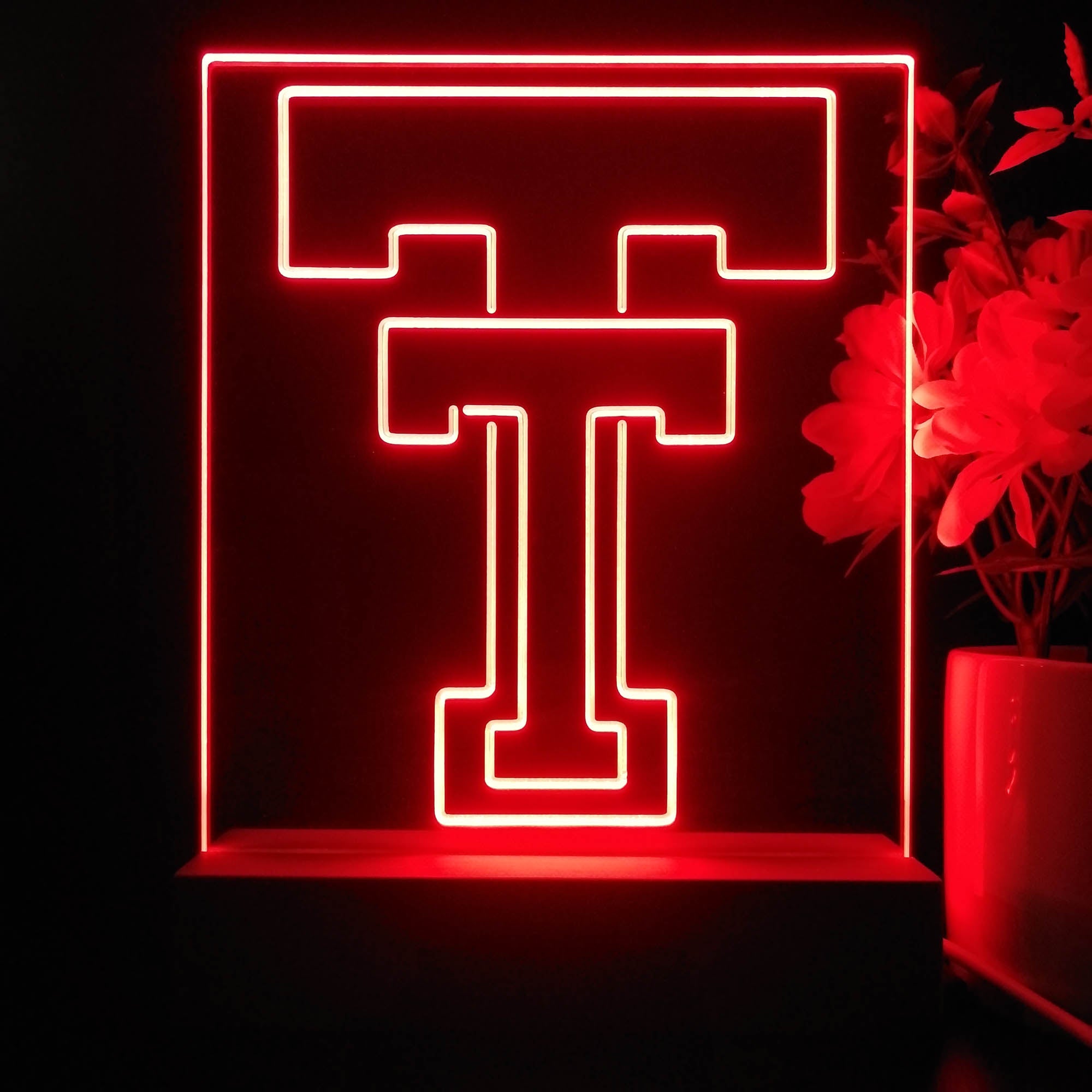 Texas Tech Red Raiders Night Light Neon Pub Bar Lamp