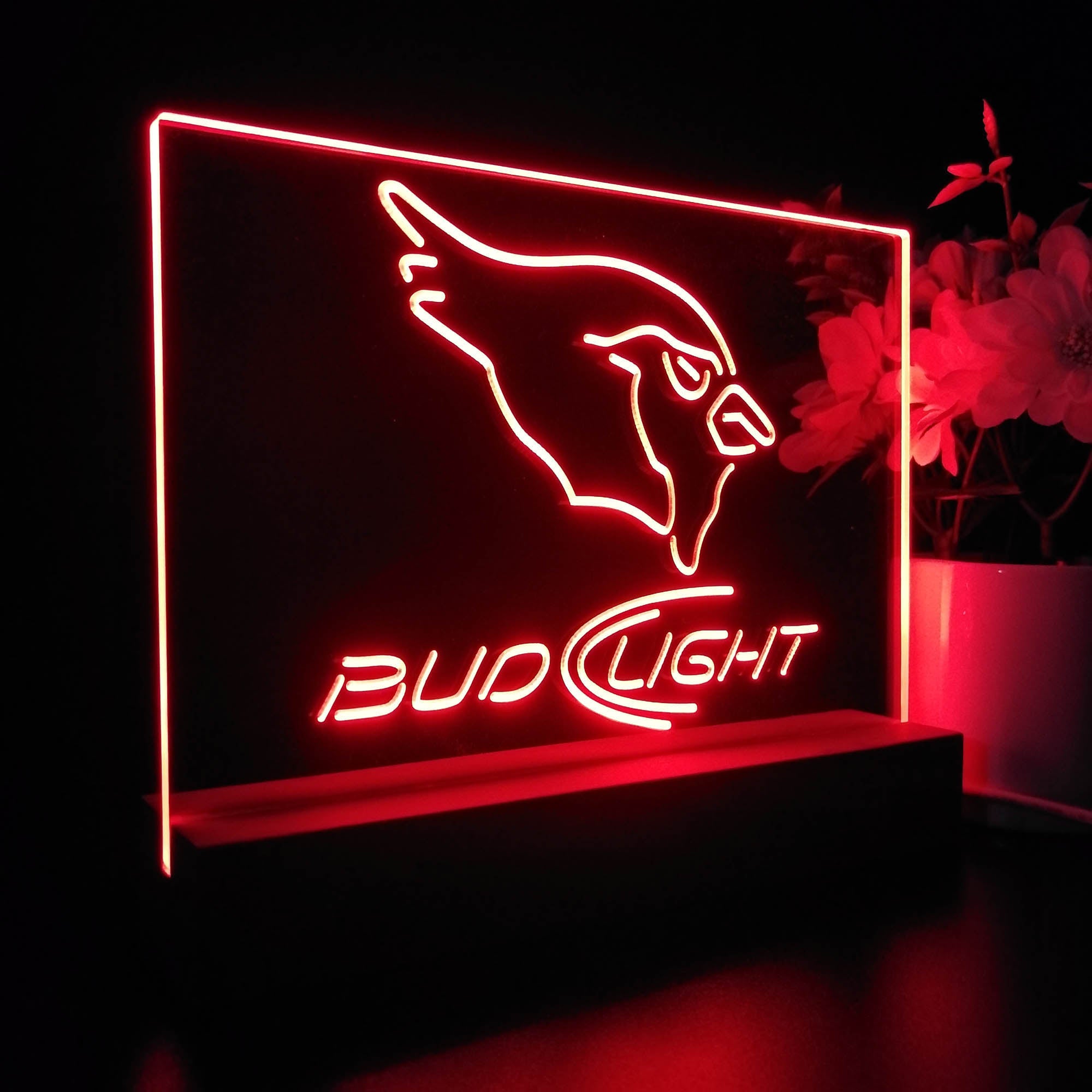 Bud Light Arizona Cardinals Night Light Pub Bar Lamp