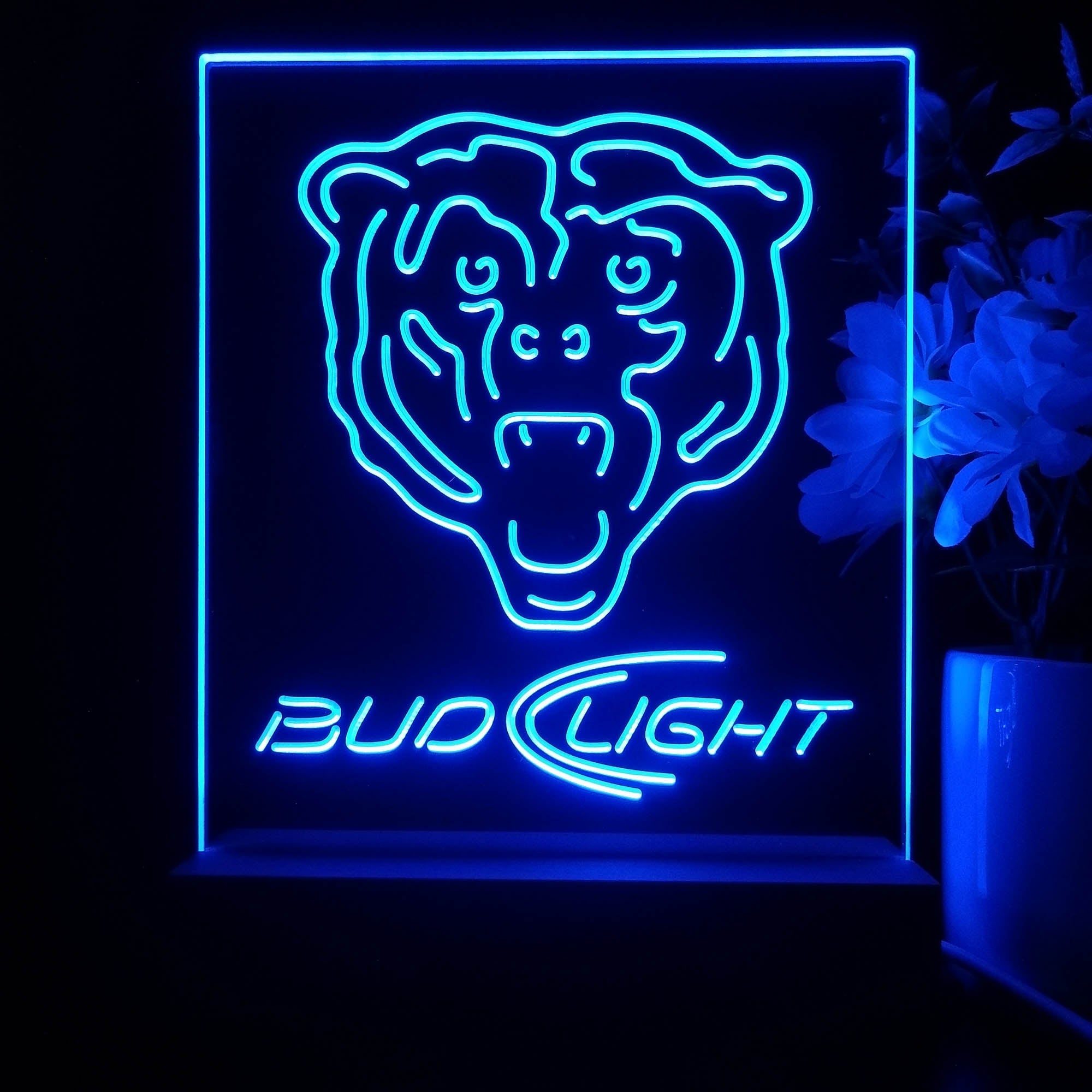 Chicago Bears Night Light Neon Pub Bar Lamp