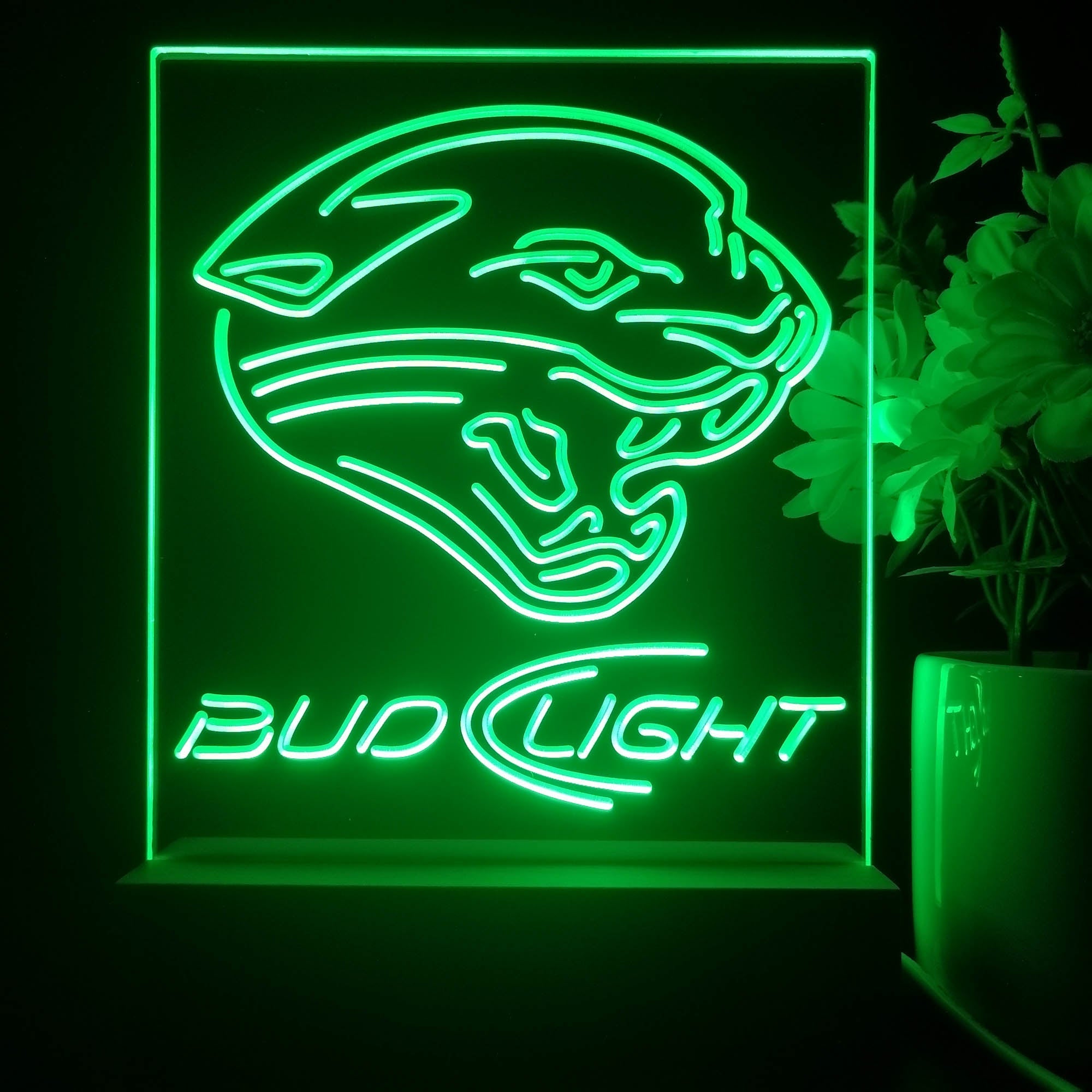 Bud Light Jacksonville Jaguars 3D Illusion Night Light Desk Lamp