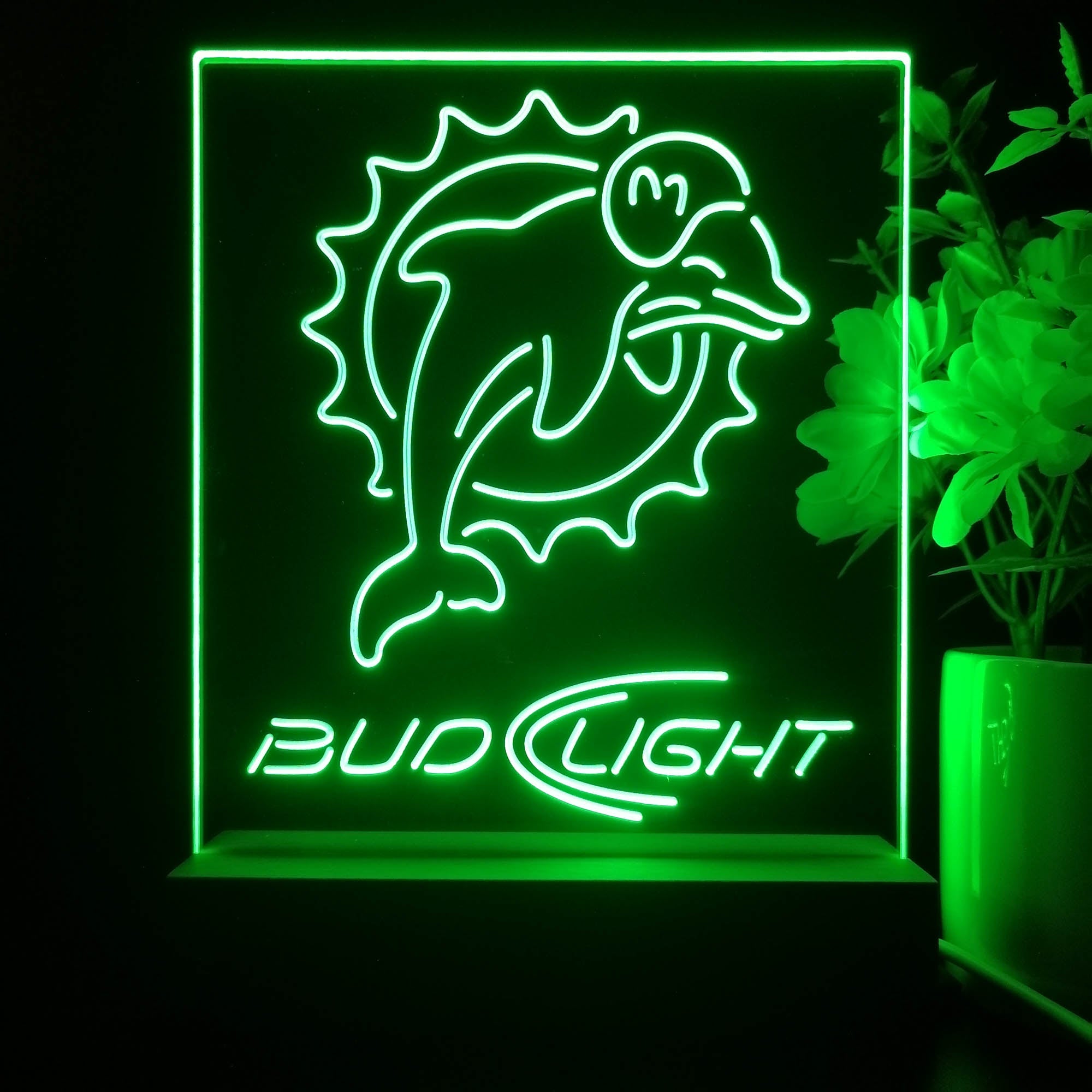 Miami Dolphins Night Light Neon Pub Bar Lamp