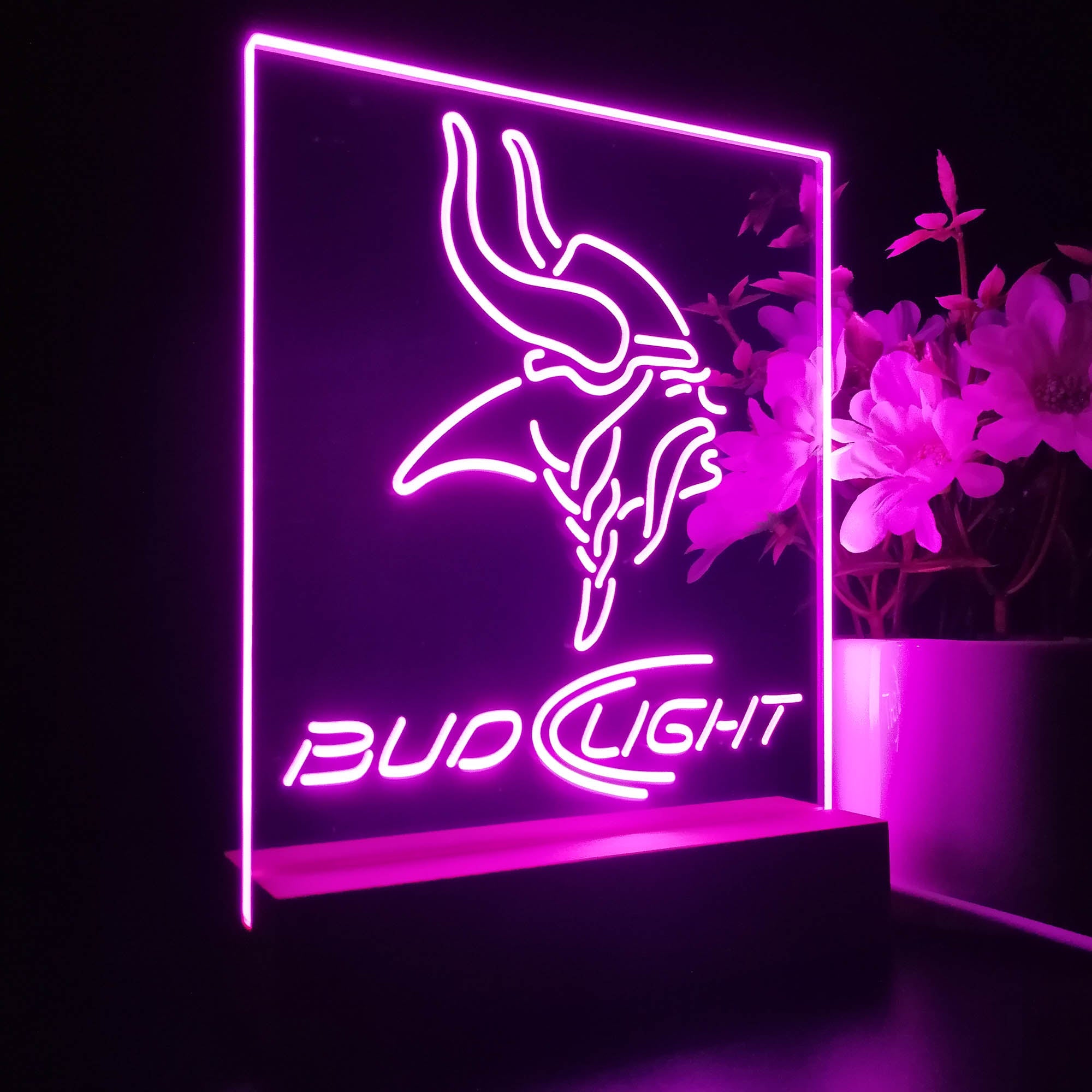 Minnesota Vikings Night Light Neon Pub Bar Lamp