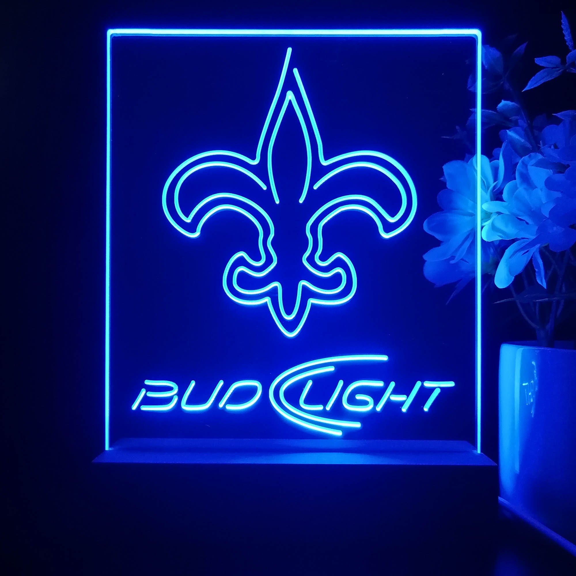 New Orleans Saints Night Light Neon Pub Bar Lamp