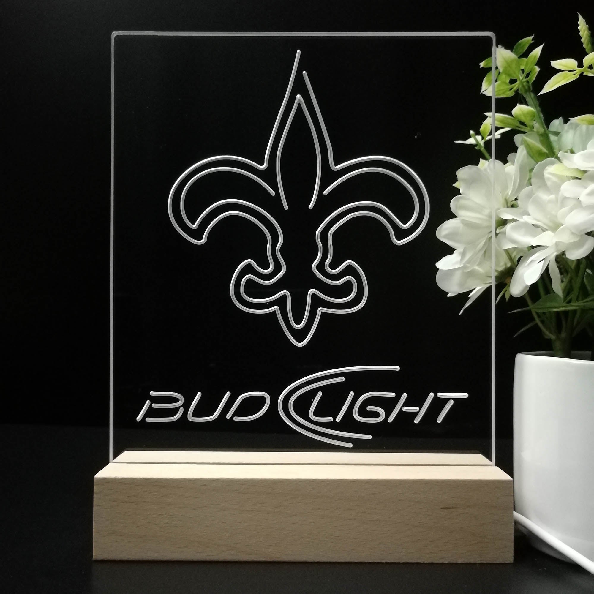 New Orleans Saints Night Light Neon Pub Bar Lamp