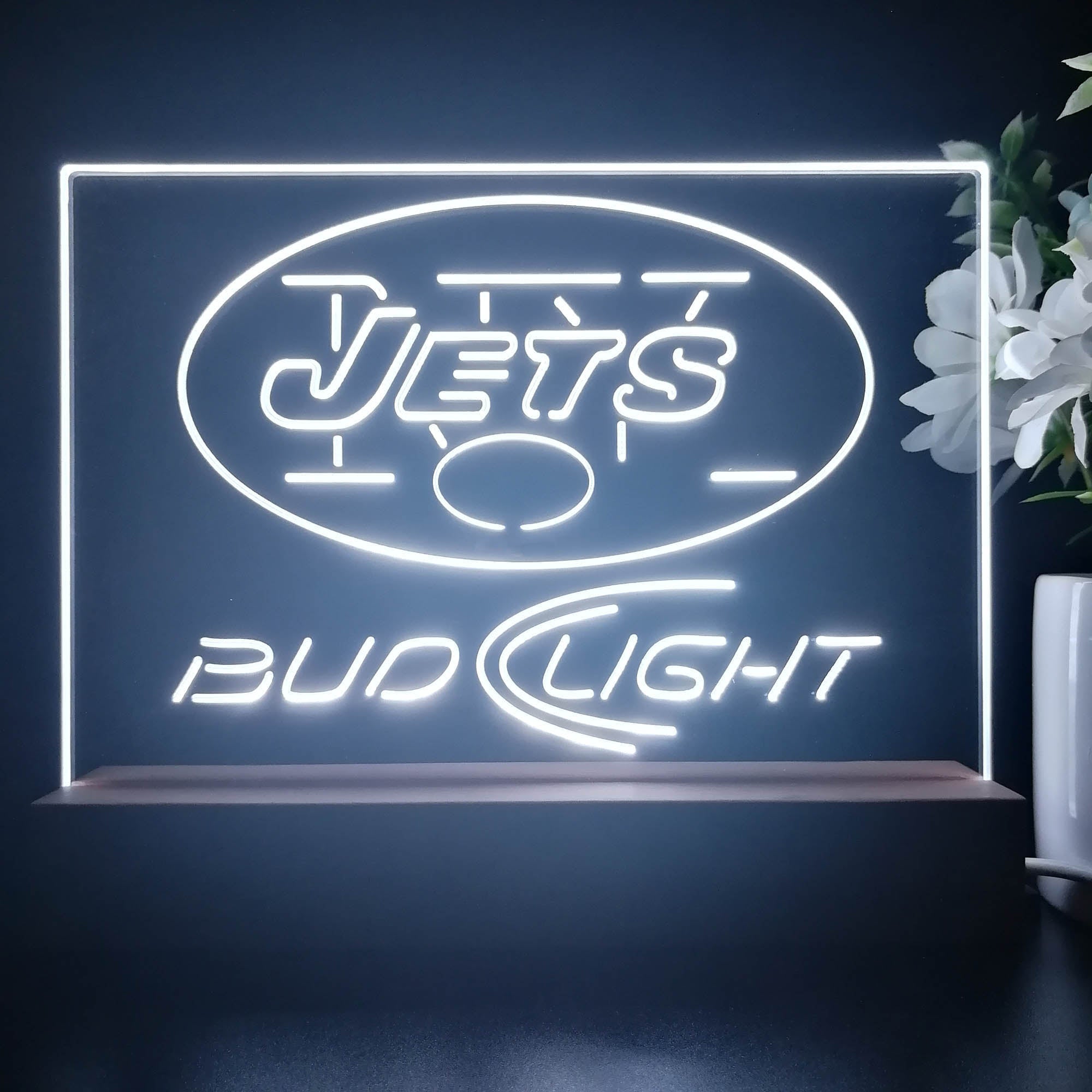 Bud Light New York Jets Night Light Pub Bar Lamp