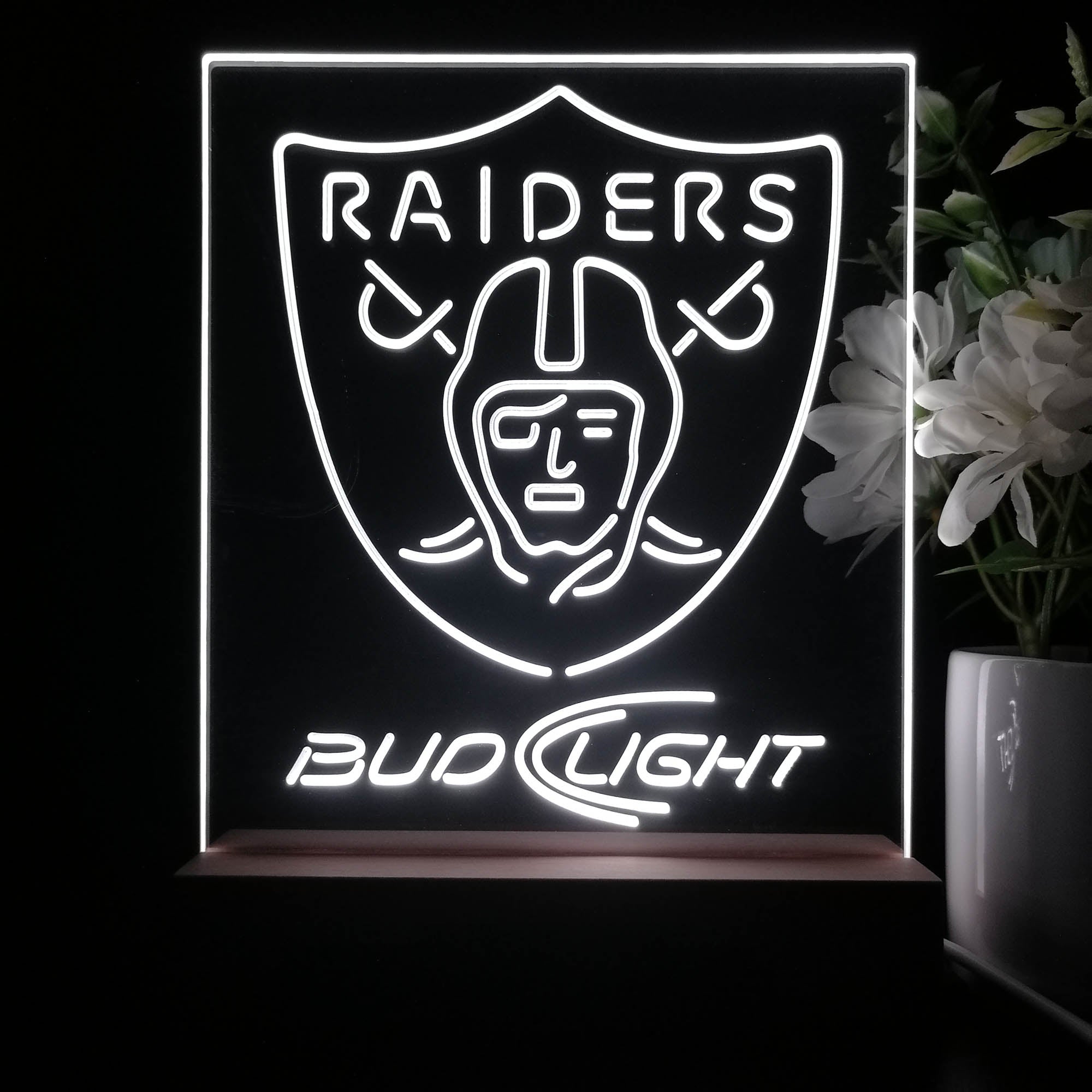 Las Vegas Raiders Night Light Neon Pub Bar Lamp
