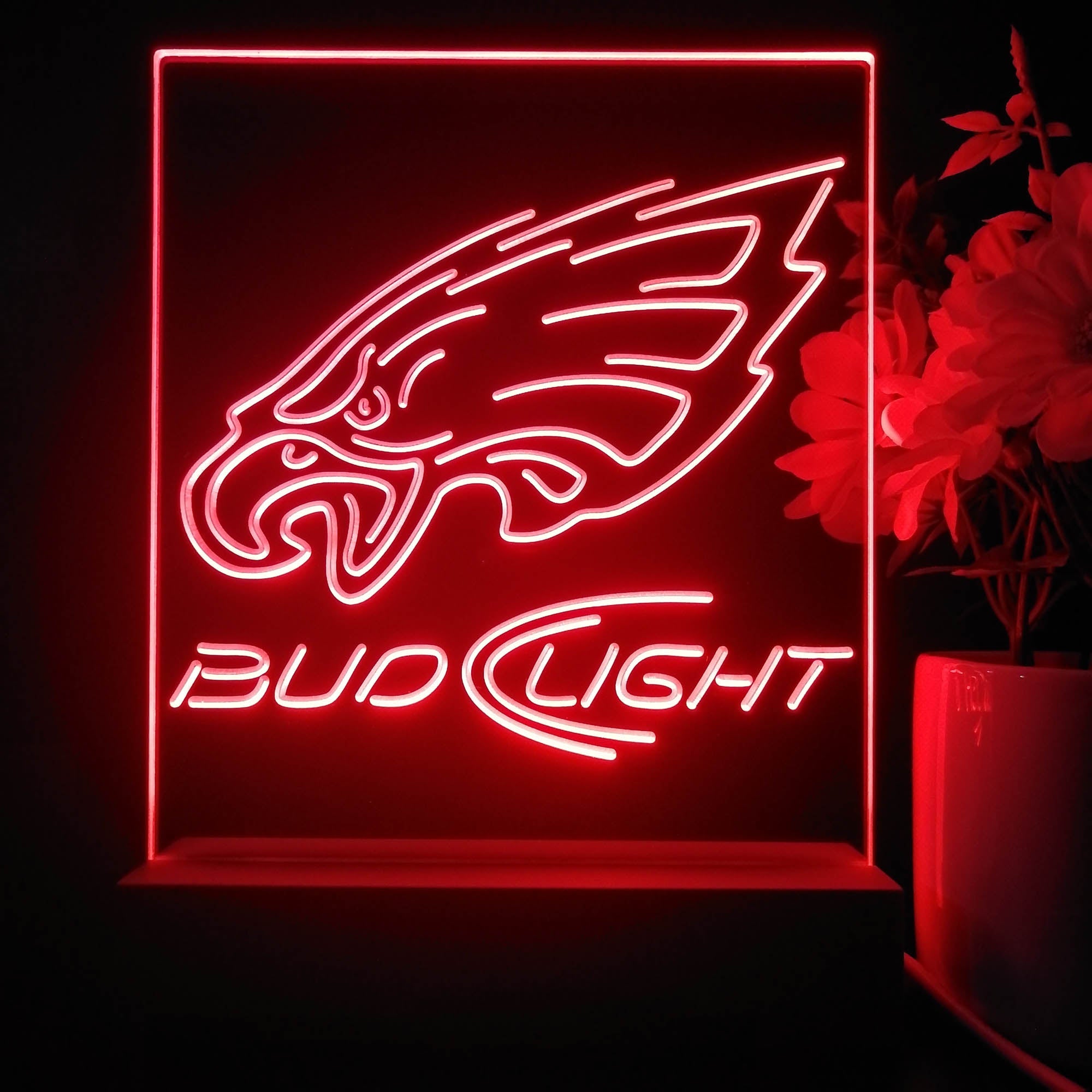 Bud Light Philadelphia Eagles Night Light Pub Bar Lamp