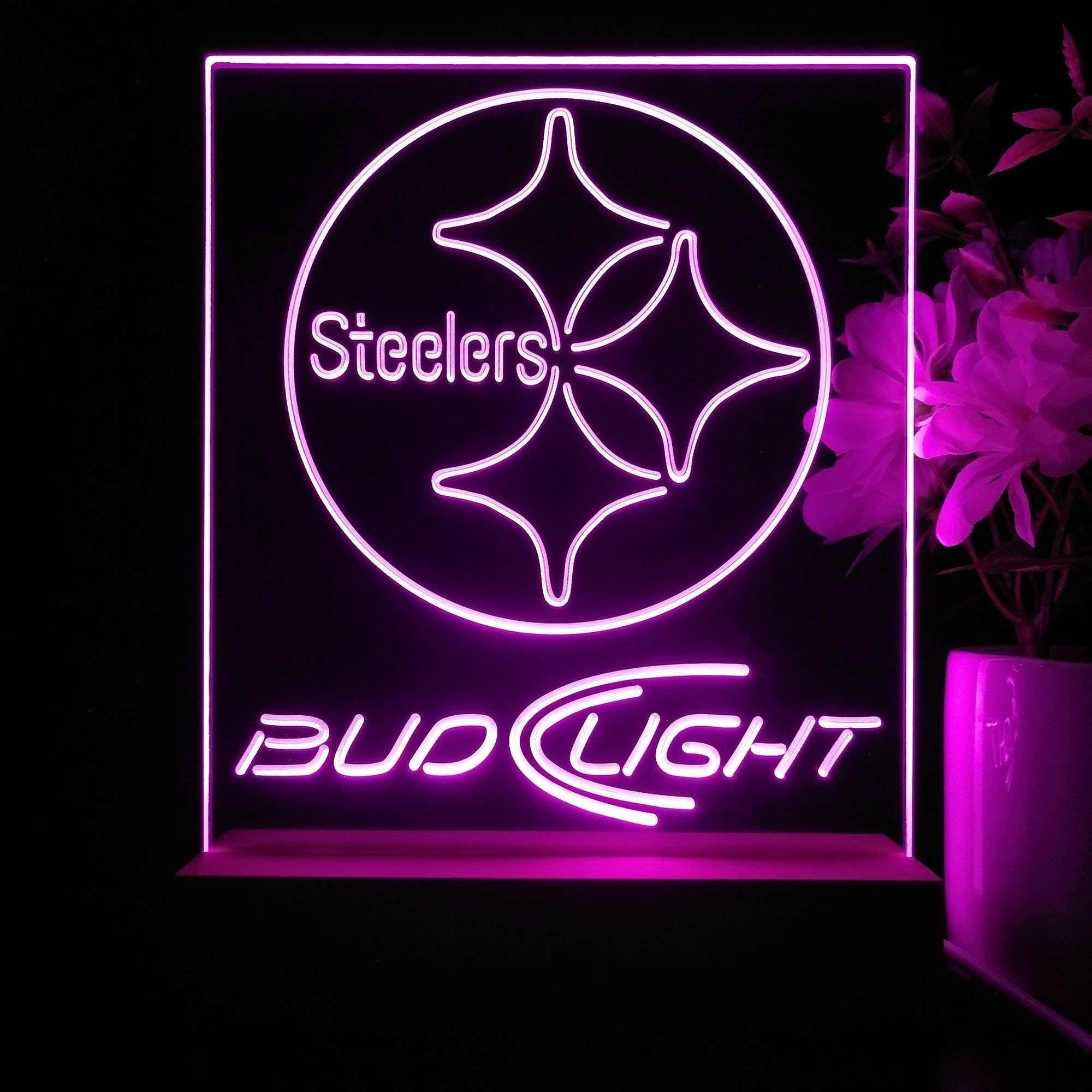 Pittsburgh Steelers Night Light Neon Pub Bar Lamp