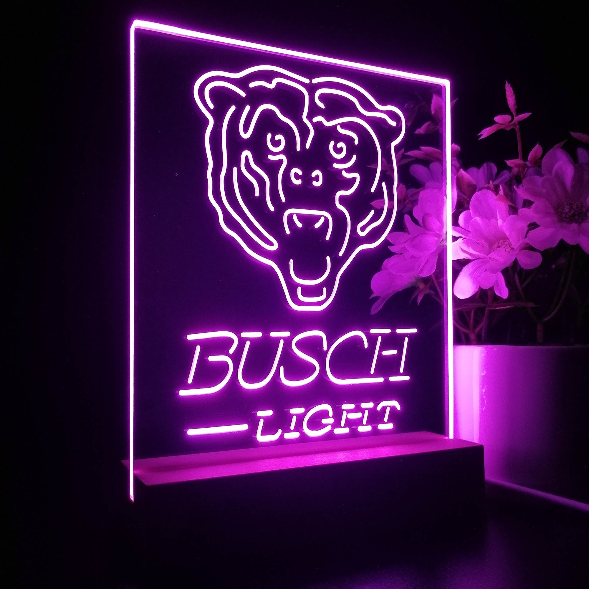 Chicago Bears Night Light Neon Pub Bar Lamp