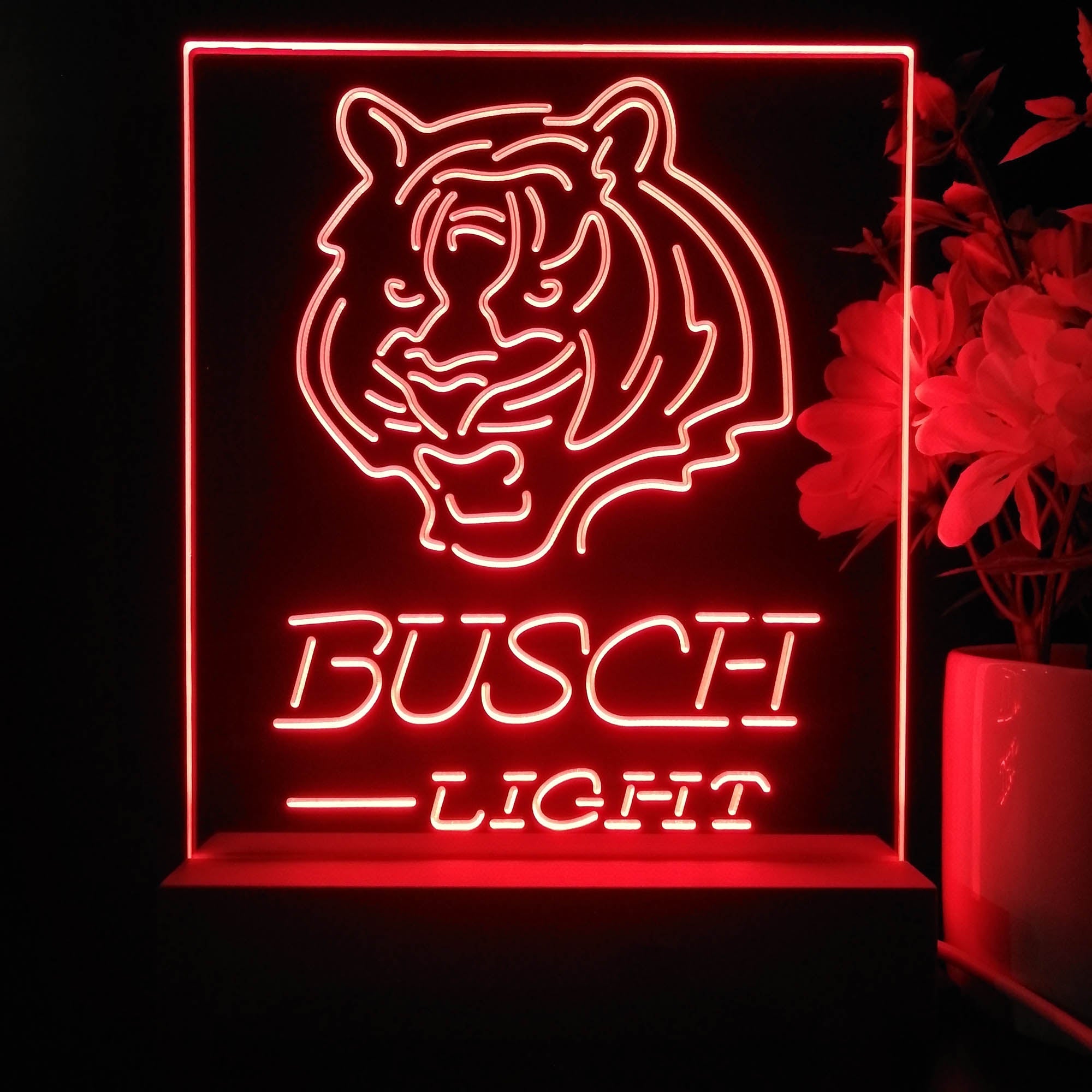 Cincinnati Bengals Busch Light Neon Sign Pub Bar Lamp