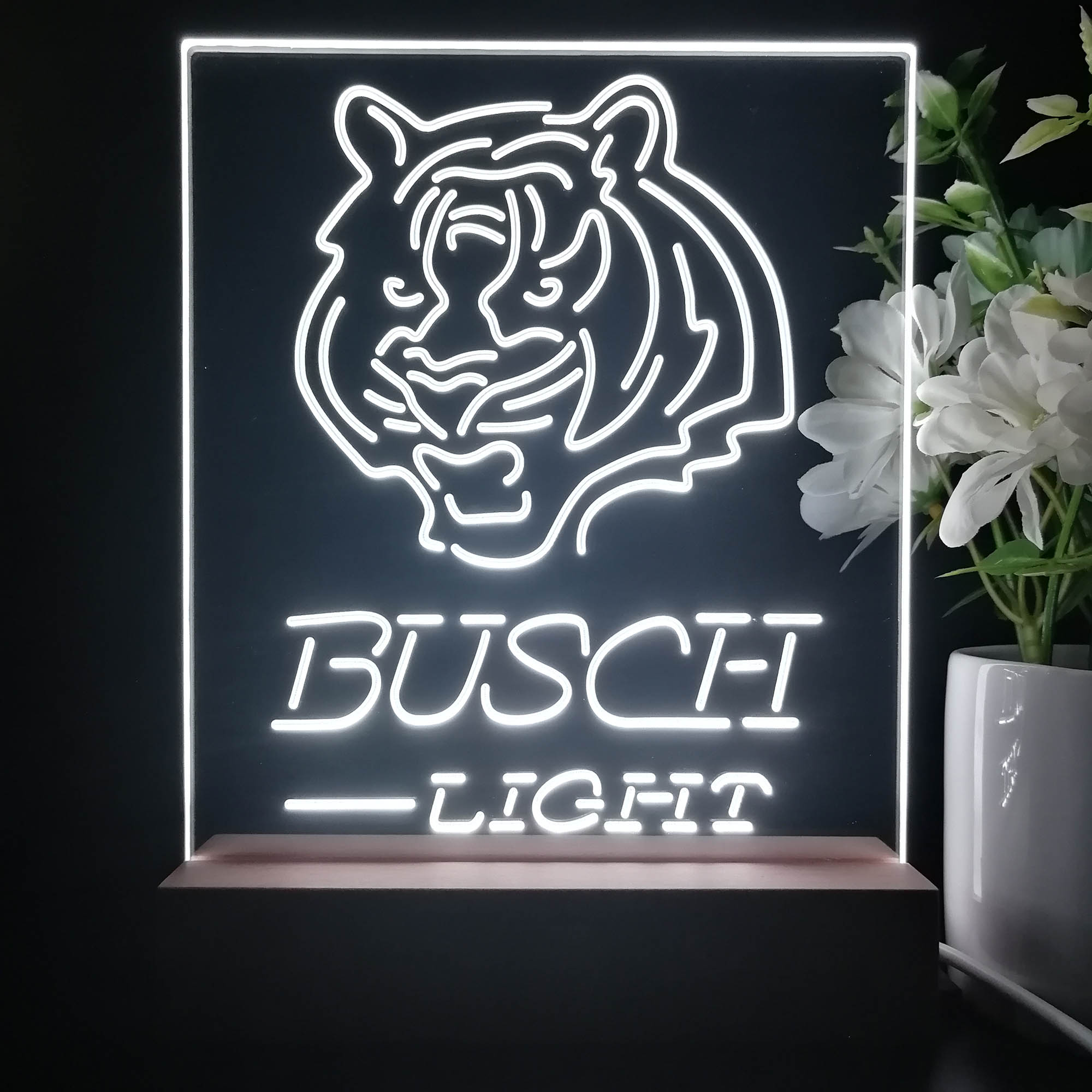 Cincinnati Bengals Busch Light Neon Sign Pub Bar Lamp