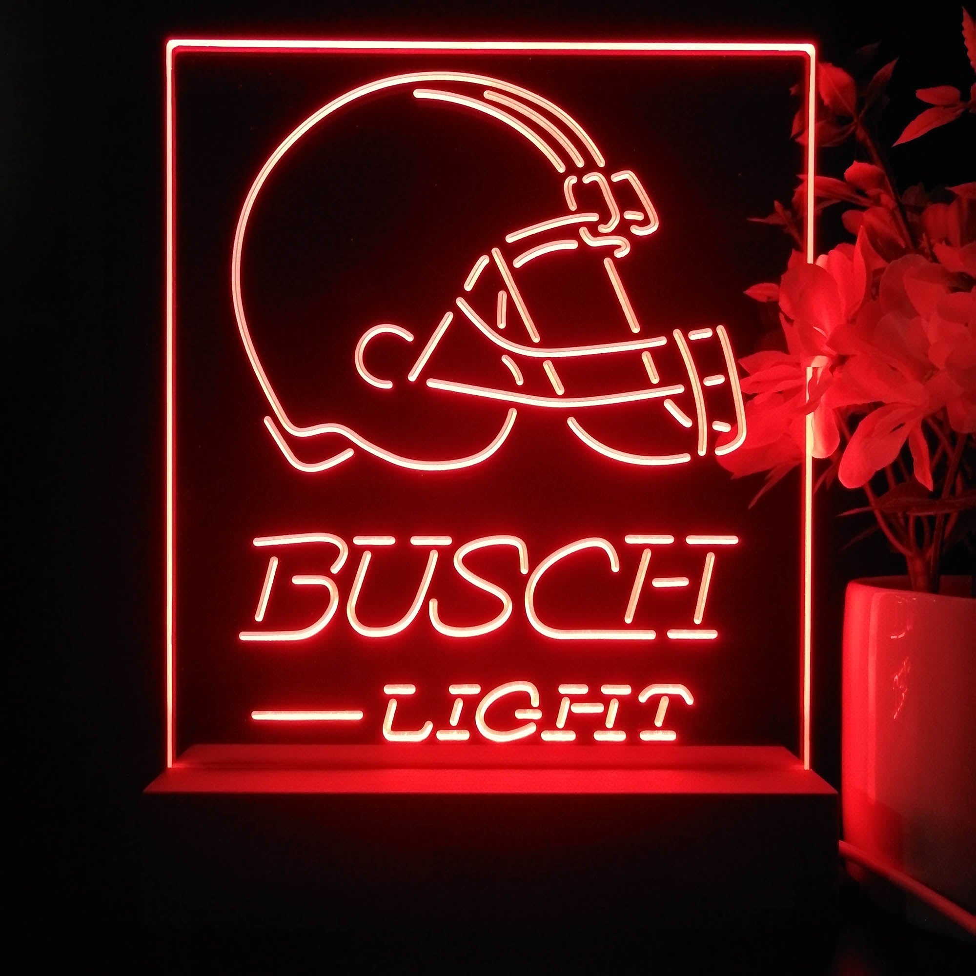 Cleveland Browns Busch Light Neon Sign Pub Bar Lamp