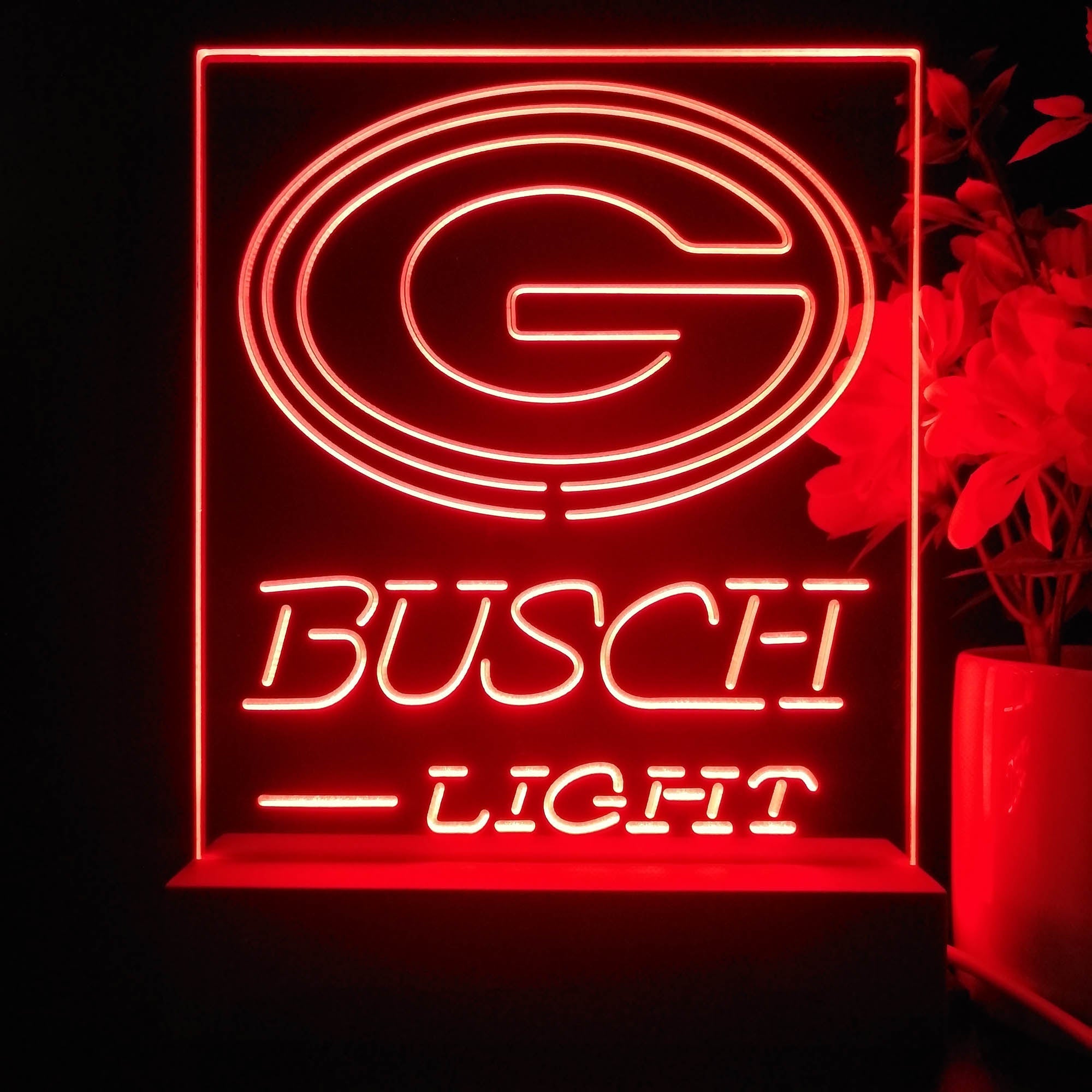 Green Bay Packers Busch Light Neon Sign Pub Bar Lamp