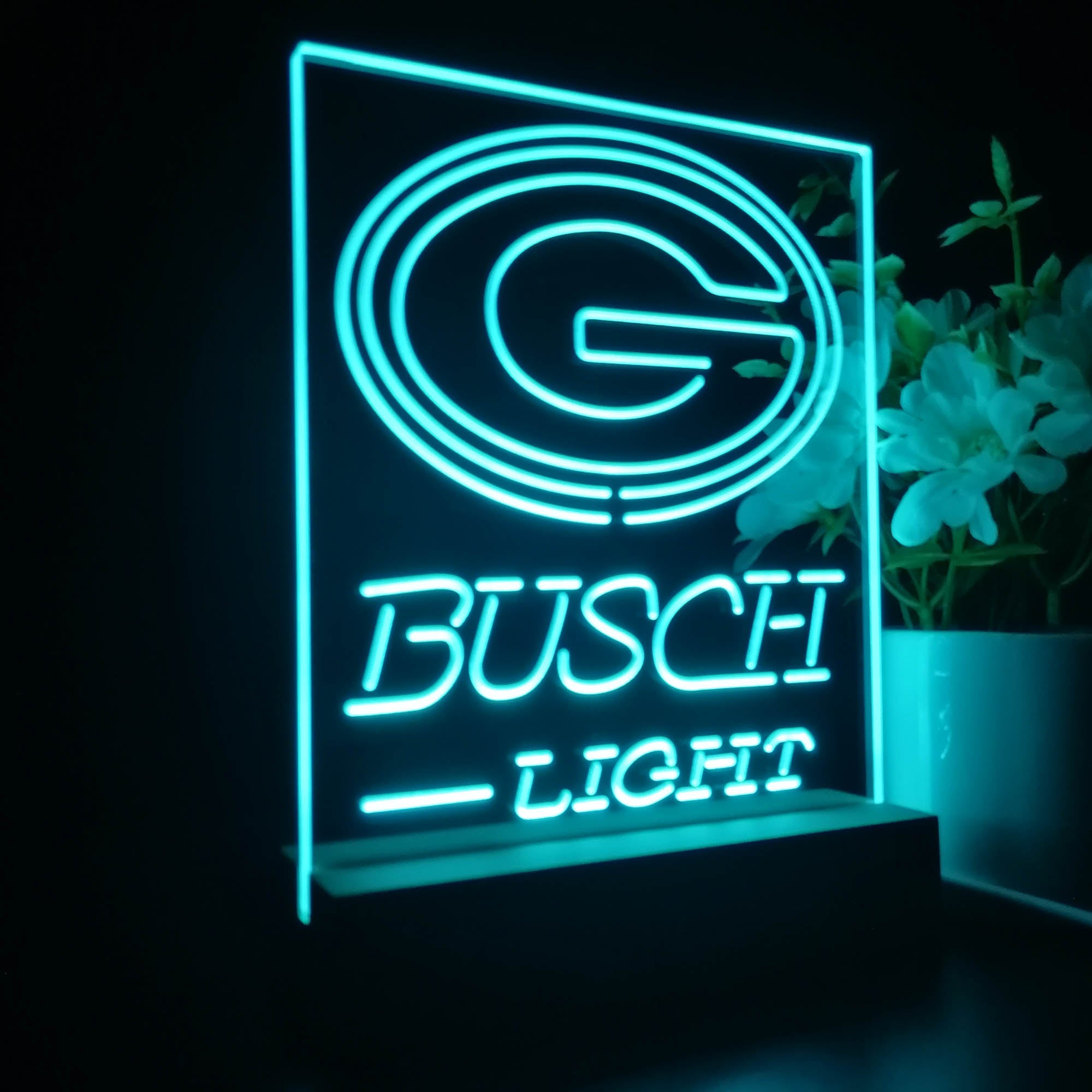 Green Bay Packers Busch Light Neon Sign Pub Bar Lamp