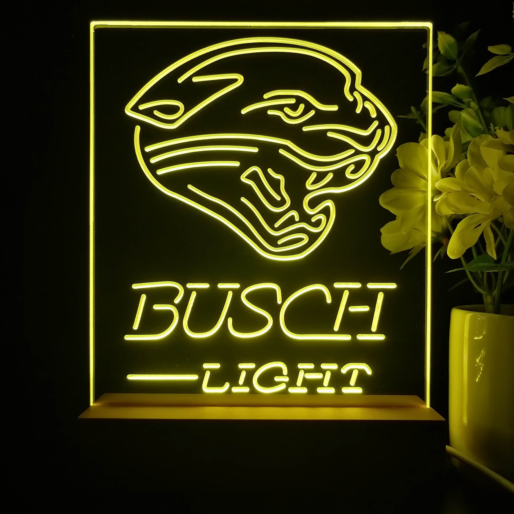 Jacksonville Jaguars Busch Light Neon Sign Pub Bar Lamp