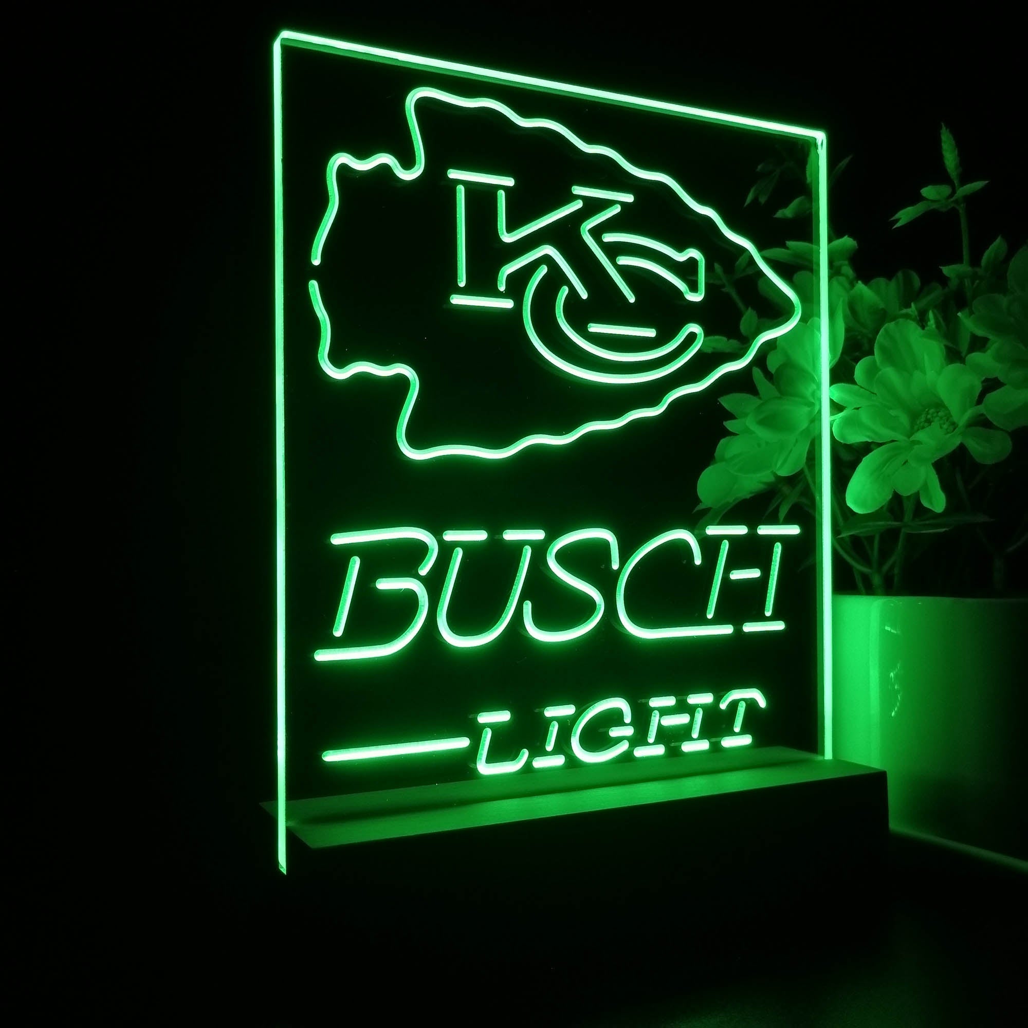 Kansas City Chiefs Busch Light Neon Sign Pub Bar Lamp