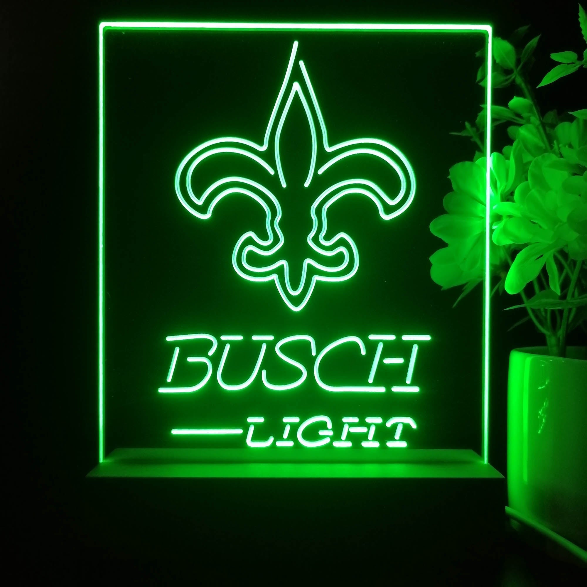 New Orleans Saints Busch Light Neon Sign Pub Bar Lamp
