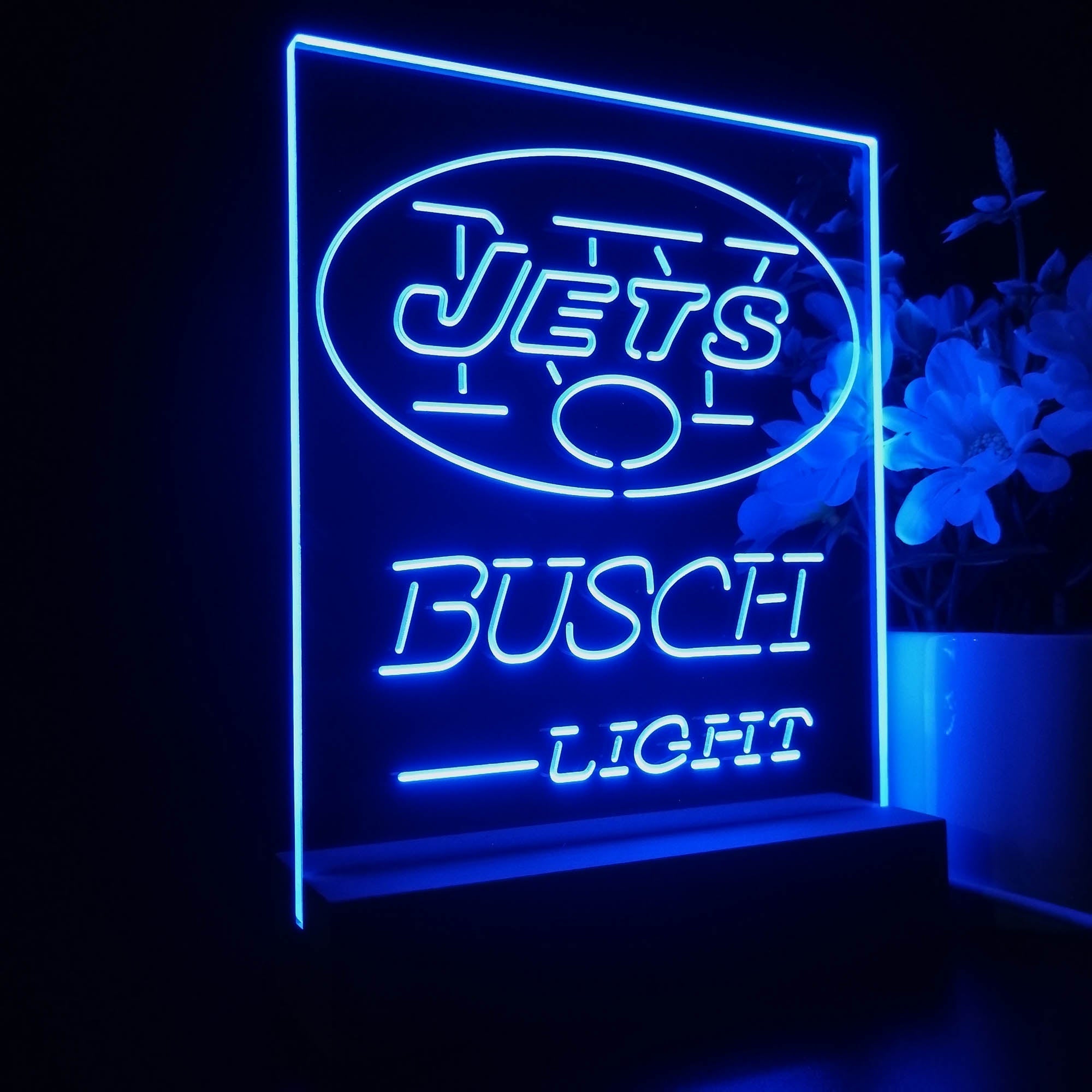 New York Jet Busch Light Neon Sign Pub Bar Lamp