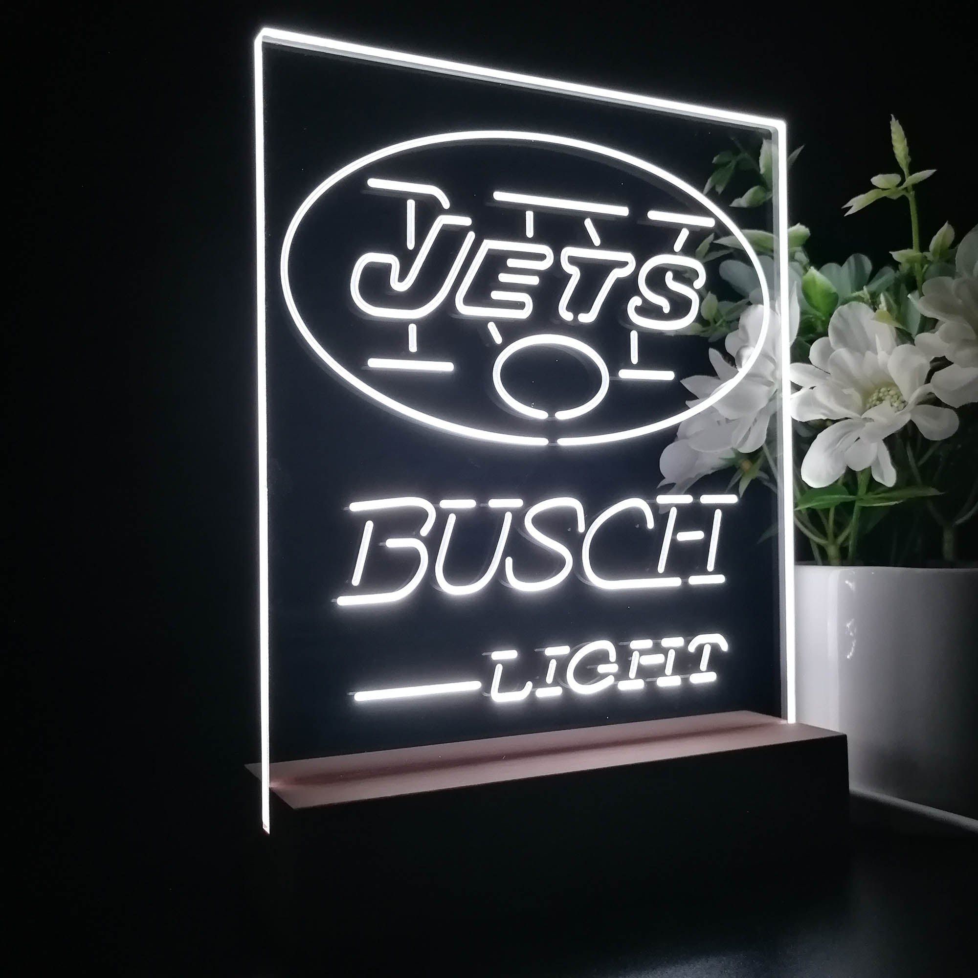 New York Jet Busch Light Neon Sign Pub Bar Lamp