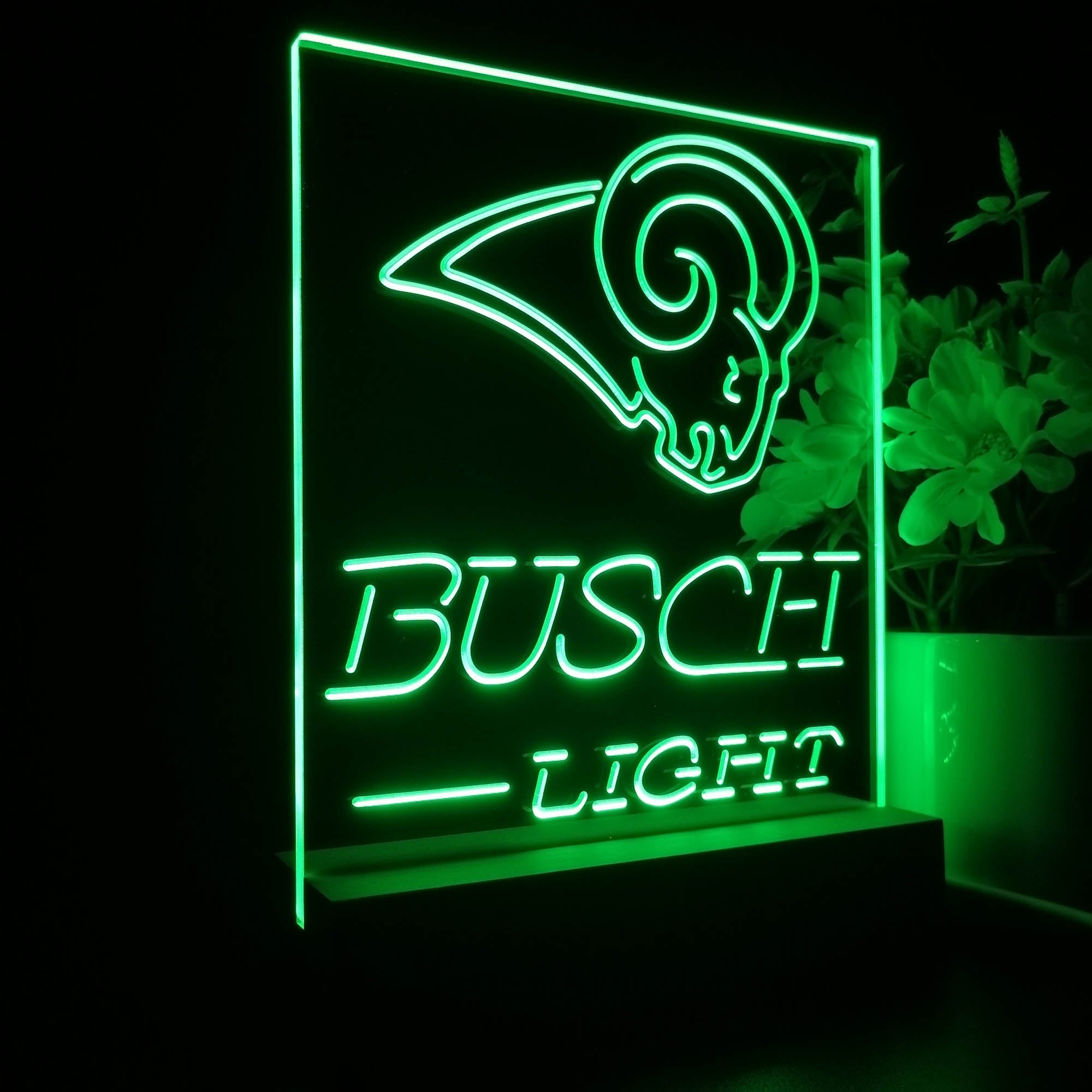 St Louis Rams Busch Light Neon Sign Pub Bar Lamp