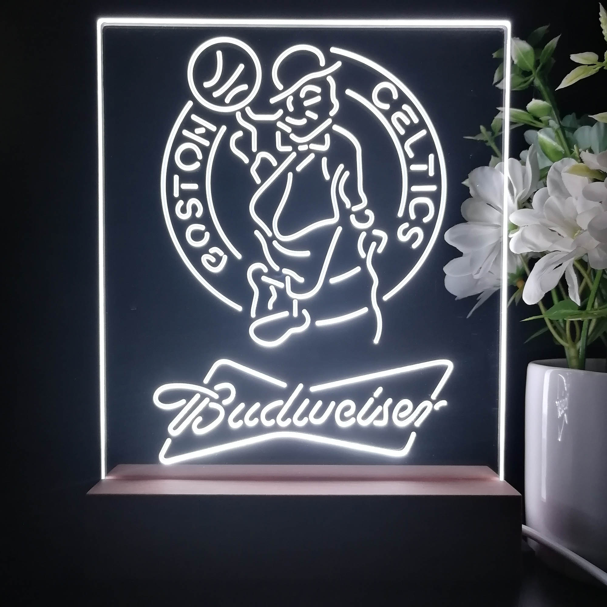 Boston Celtics Budweiser Neon Sign Pub Bar Lamp