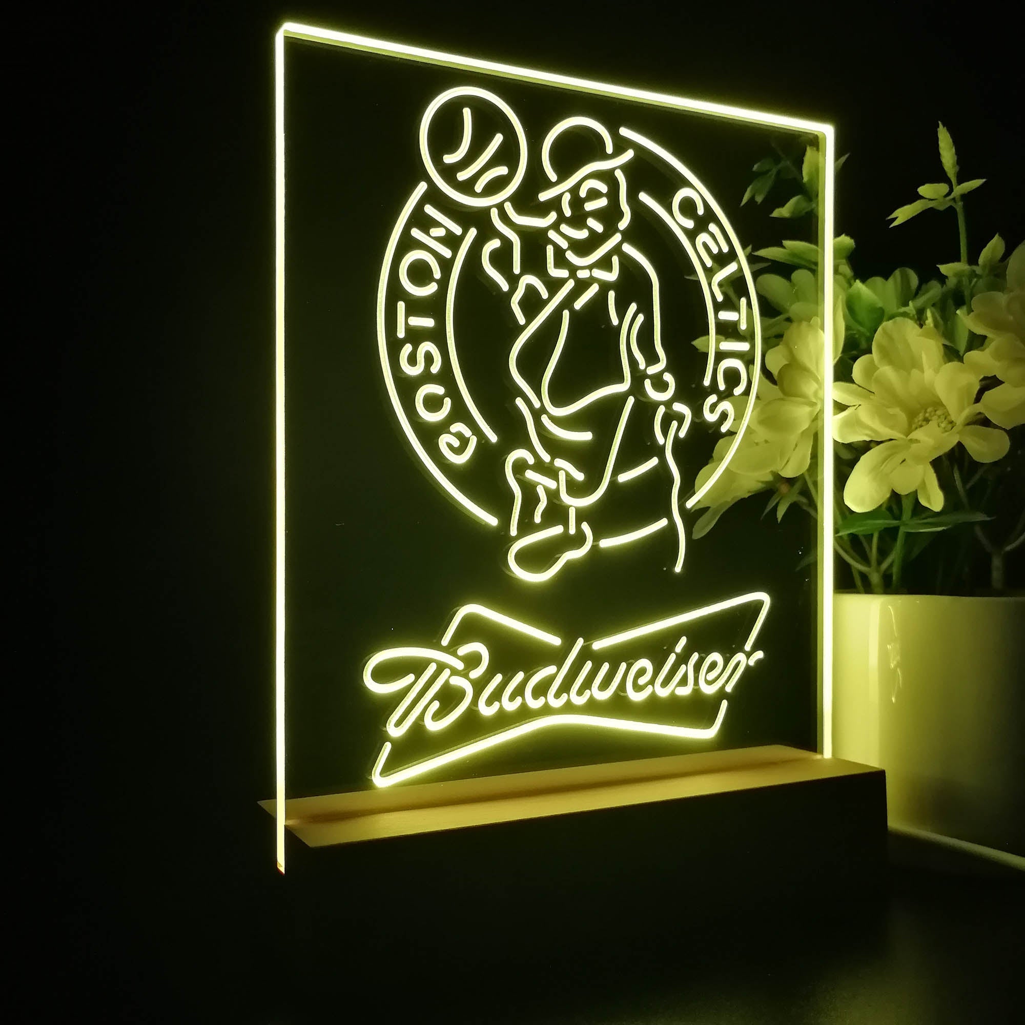 Boston Celtics Budweiser Neon Sign Pub Bar Lamp