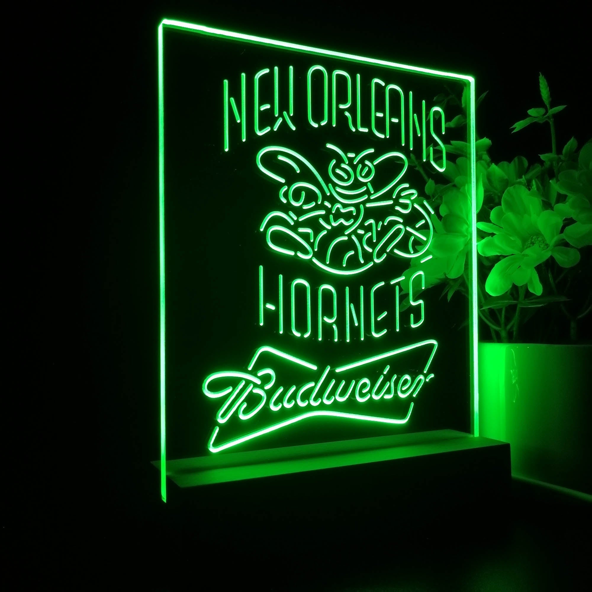 New Orleans Hornets Budweiser Neon Sign Pub Bar Lamp