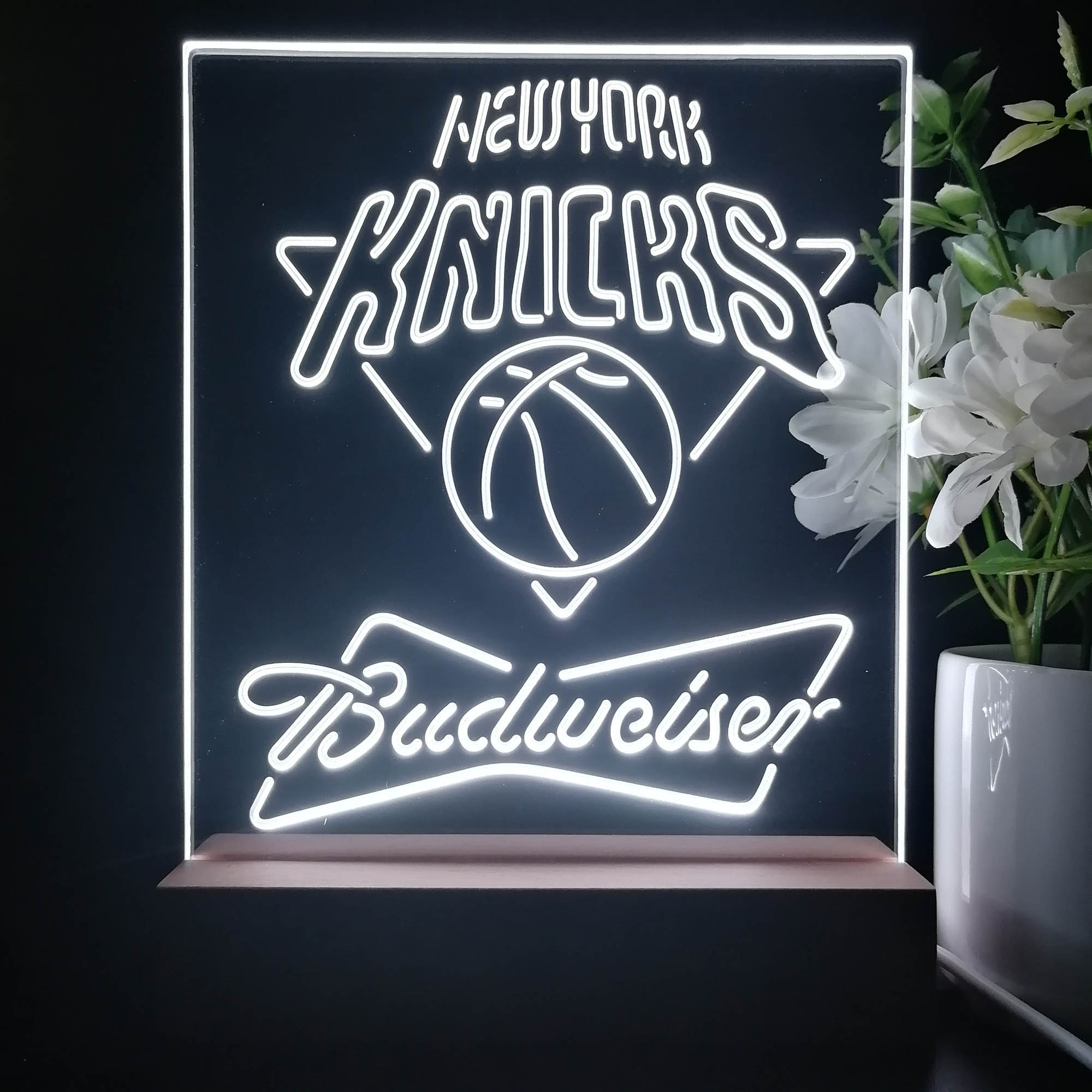 New York Knicks Budweiser Neon Sign Pub Bar Lamp
