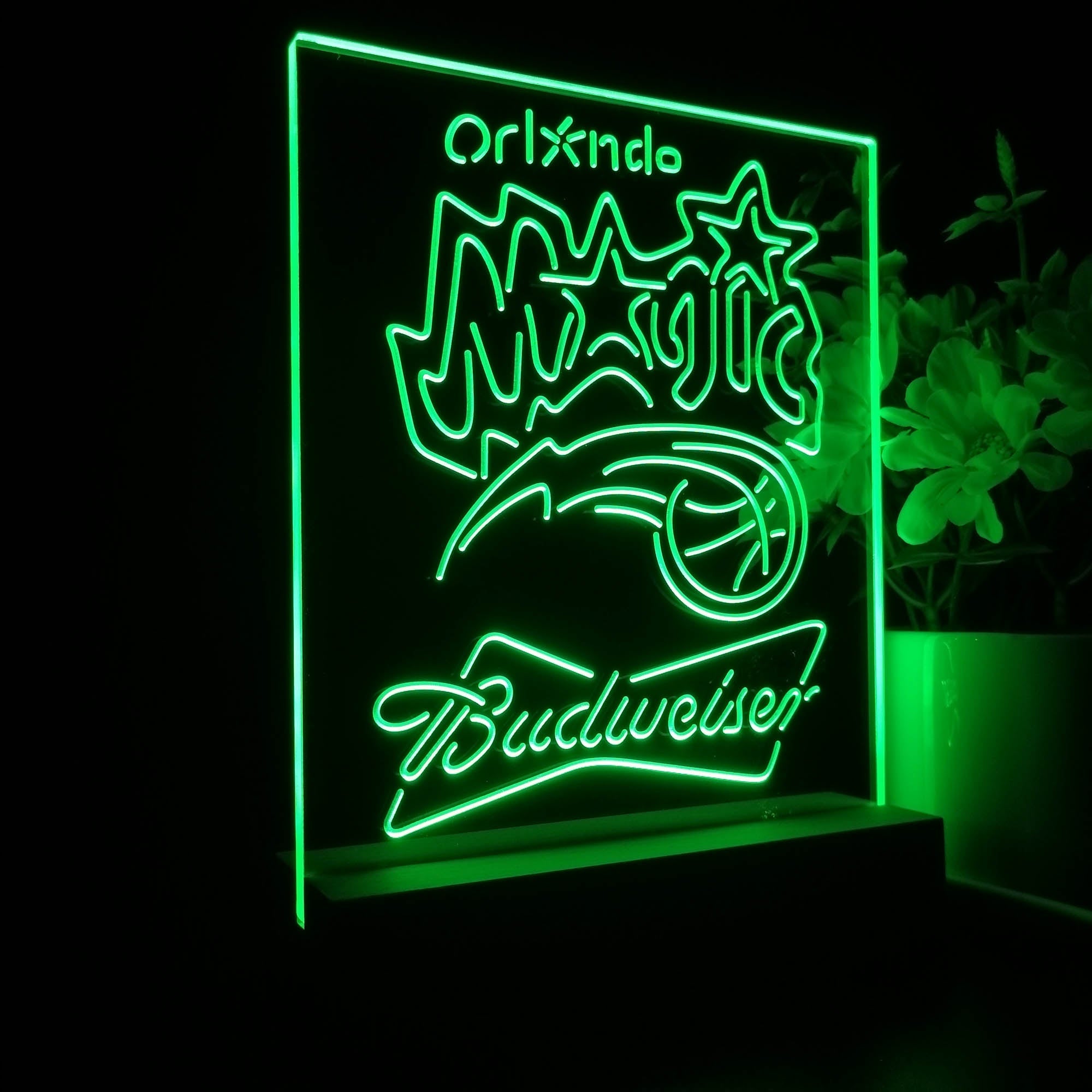 Orlando Magic Budweiser Neon Sign Pub Bar Lamp
