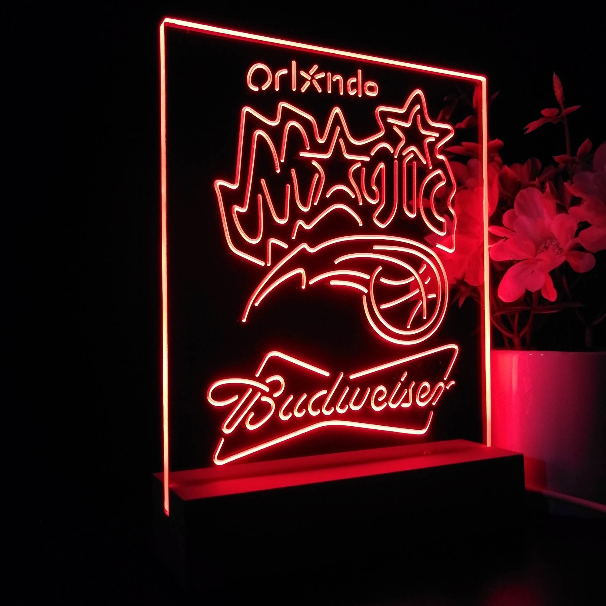 Orlando Magic Budweiser Neon Sign Pub Bar Lamp