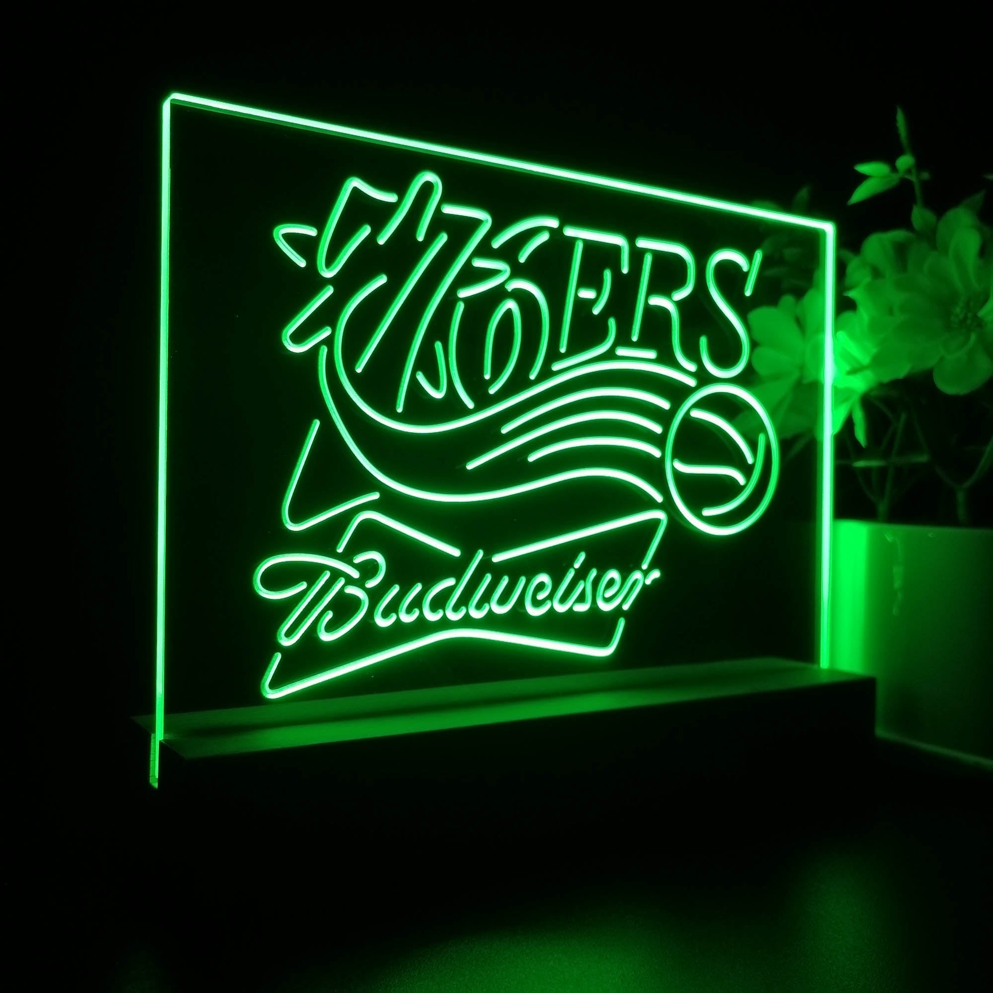 Philadelphia 76ers Souvenir Fan Lamp Night Light Pub Bar Lamp