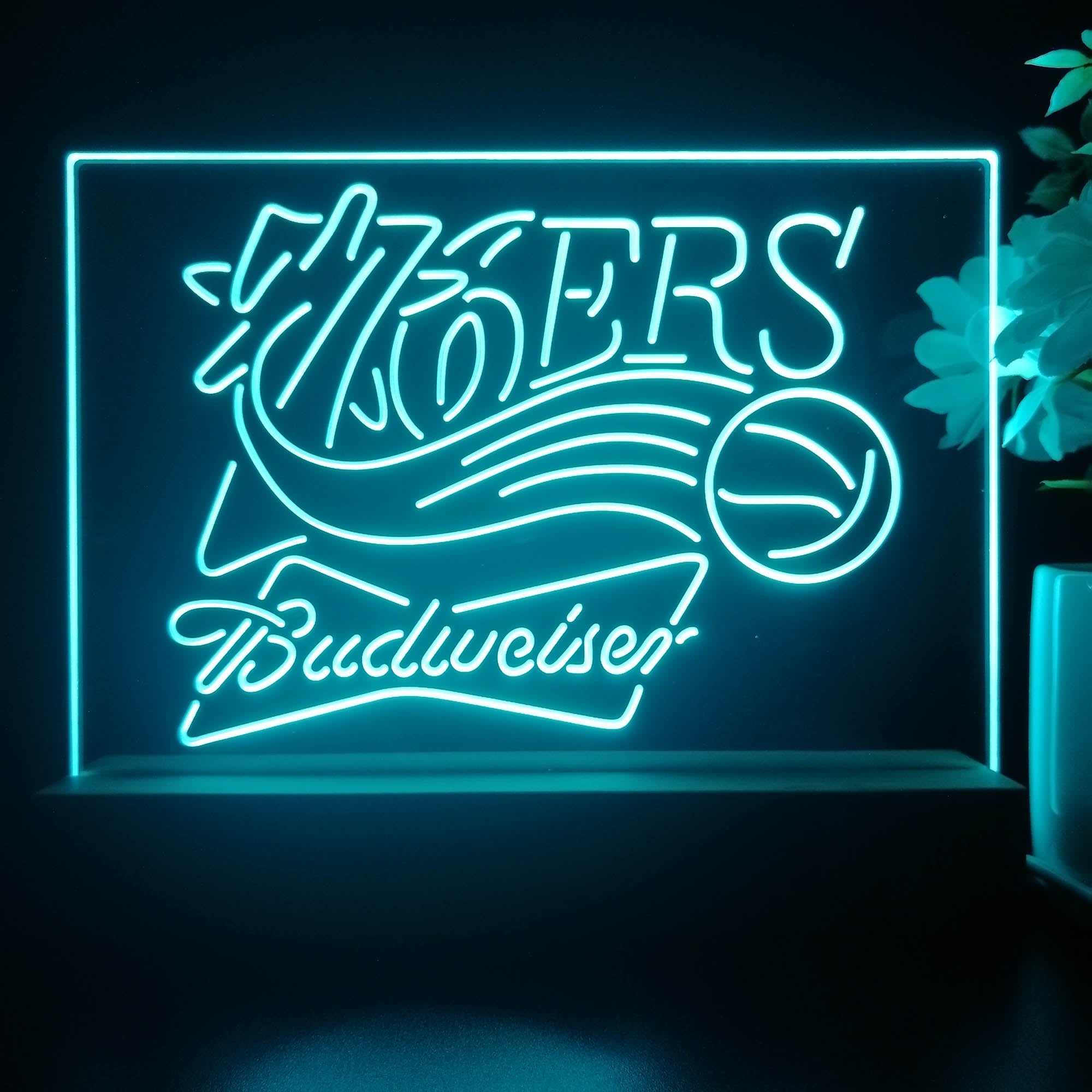 Philadelphia 76ers Souvenir Fan Lamp Night Light Pub Bar Lamp