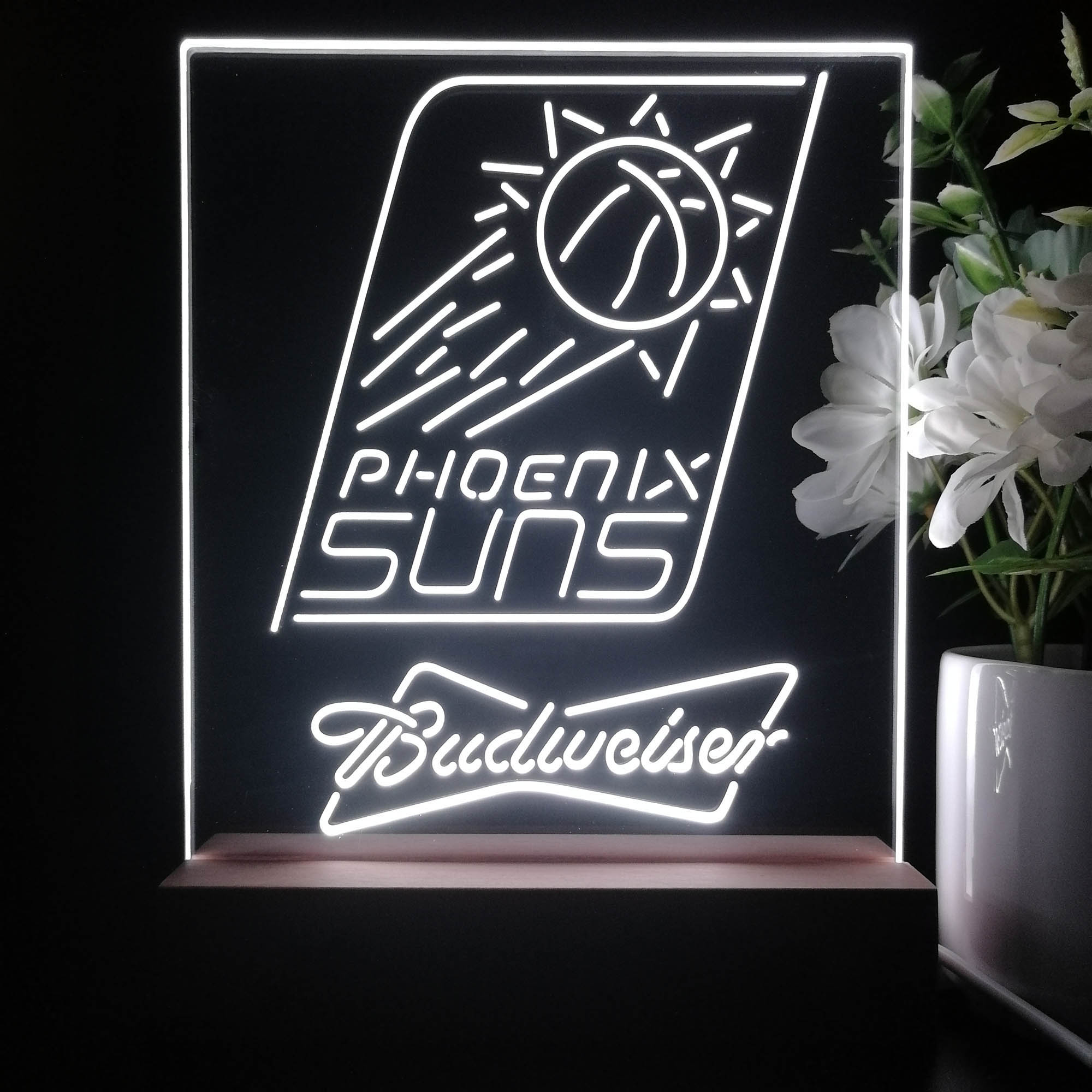 Phoenix Suns Budweiser Neon Sign Pub Bar Lamp