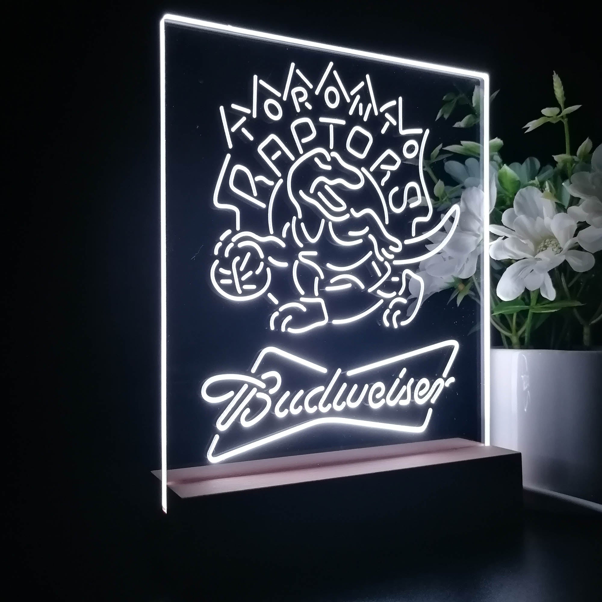 Toronto Raptors Budweiser Neon Sign Pub Bar Lamp