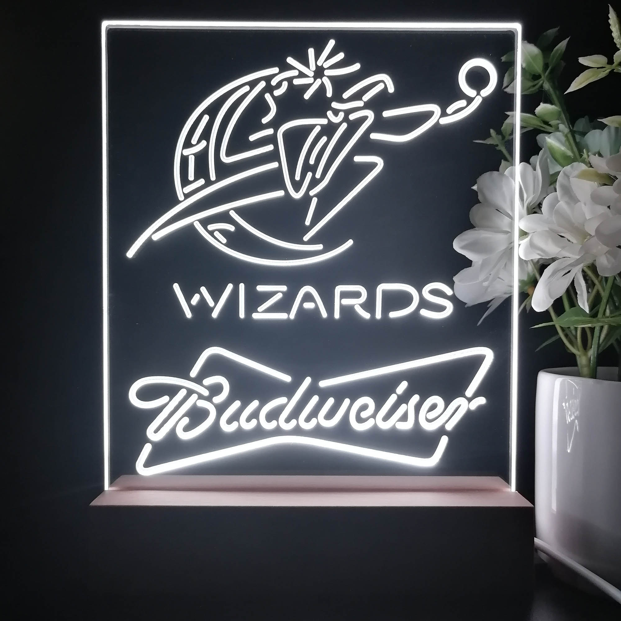 Washington Wizards Budweiser Neon Sign Pub Bar Lamp