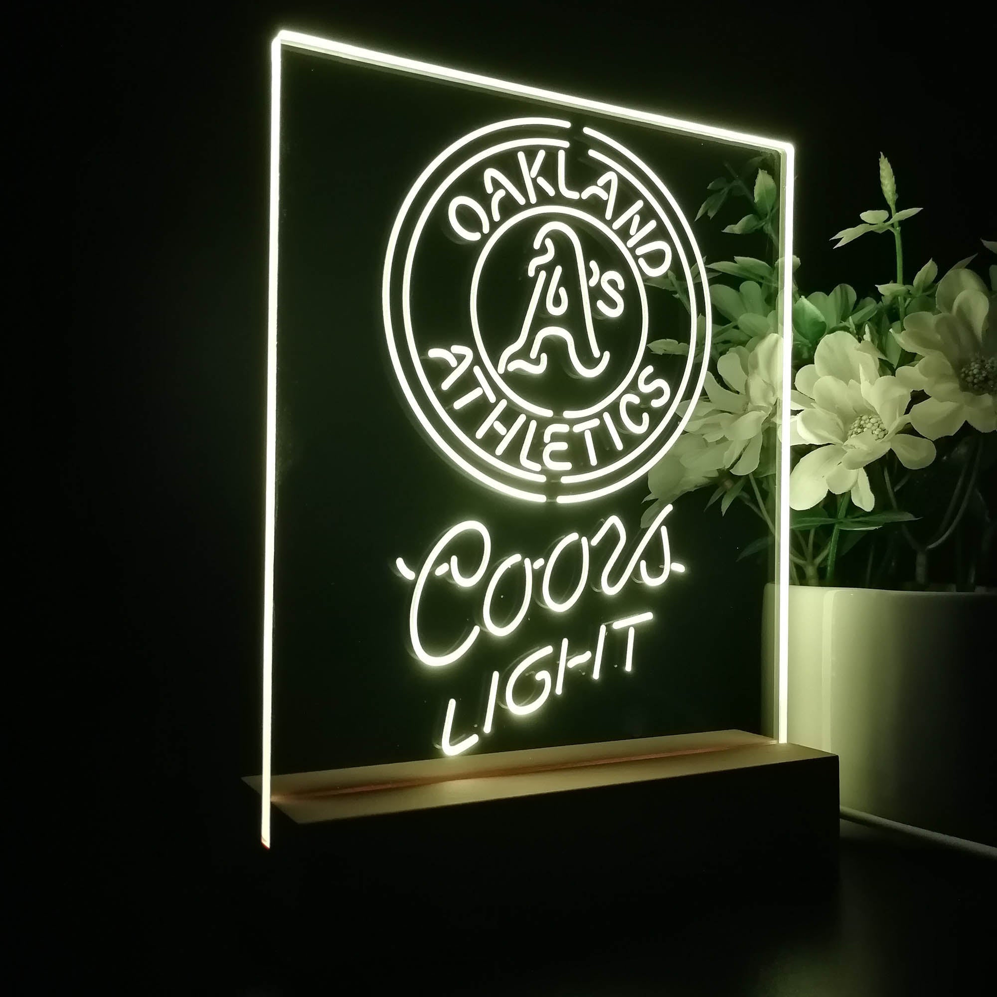 Oakland Athletics Coors Light Neon Sign Pub Bar Lamp