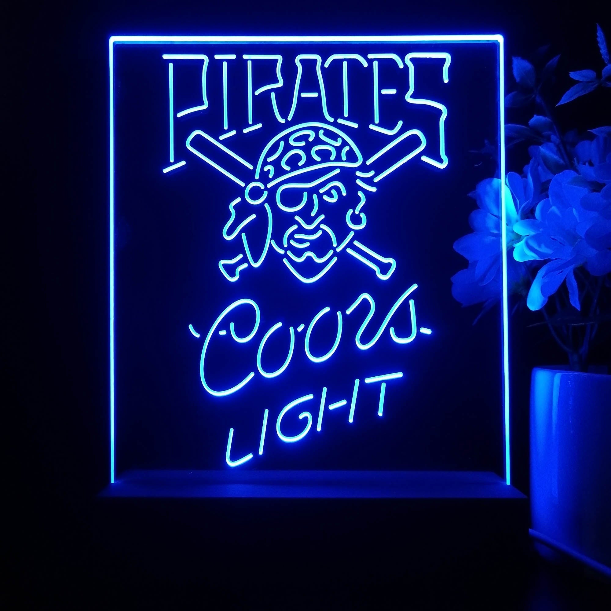 Pittsburgh Pirates Coors Light Neon Sign Pub Bar Lamp