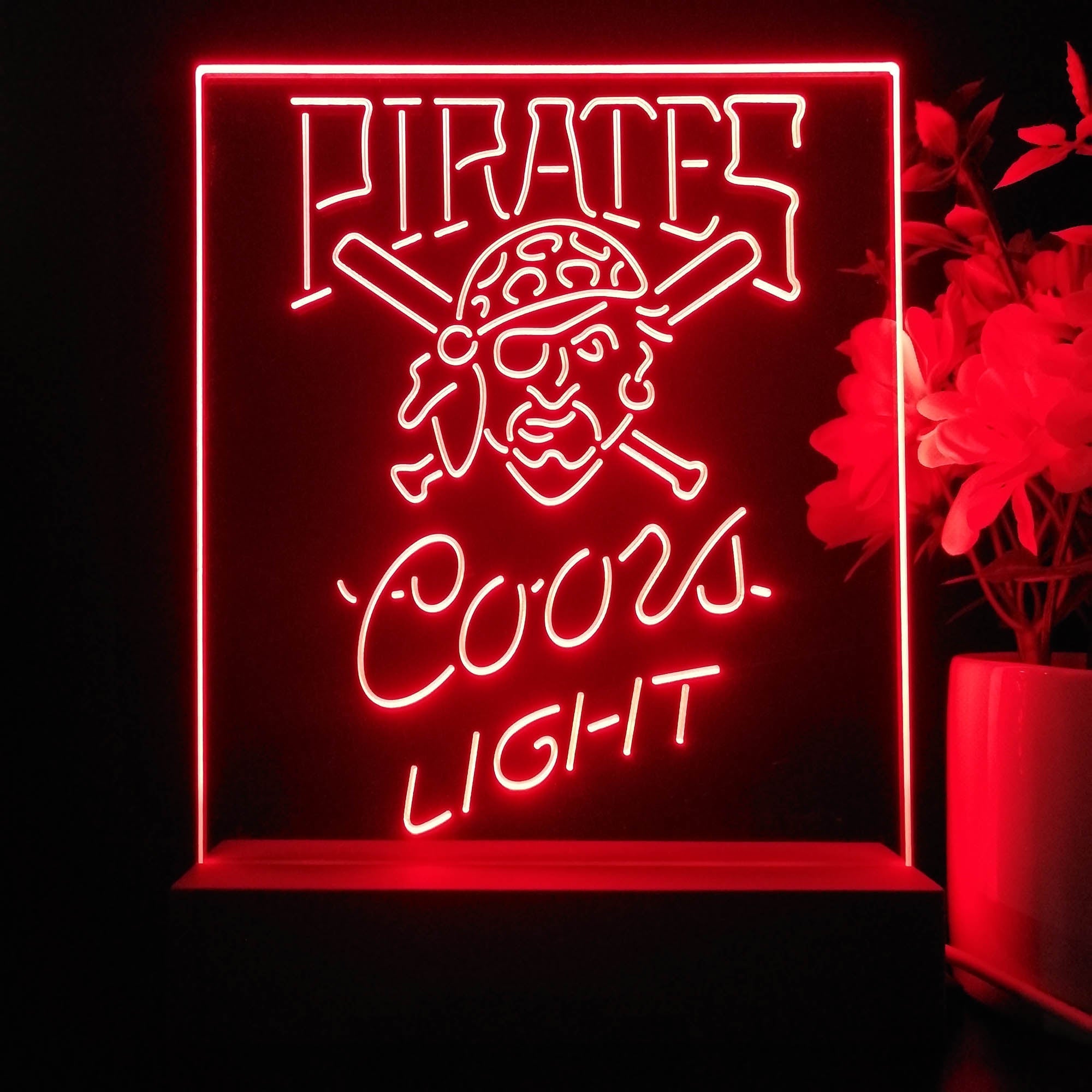 Pittsburgh Pirates Coors Light Neon Sign Pub Bar Lamp