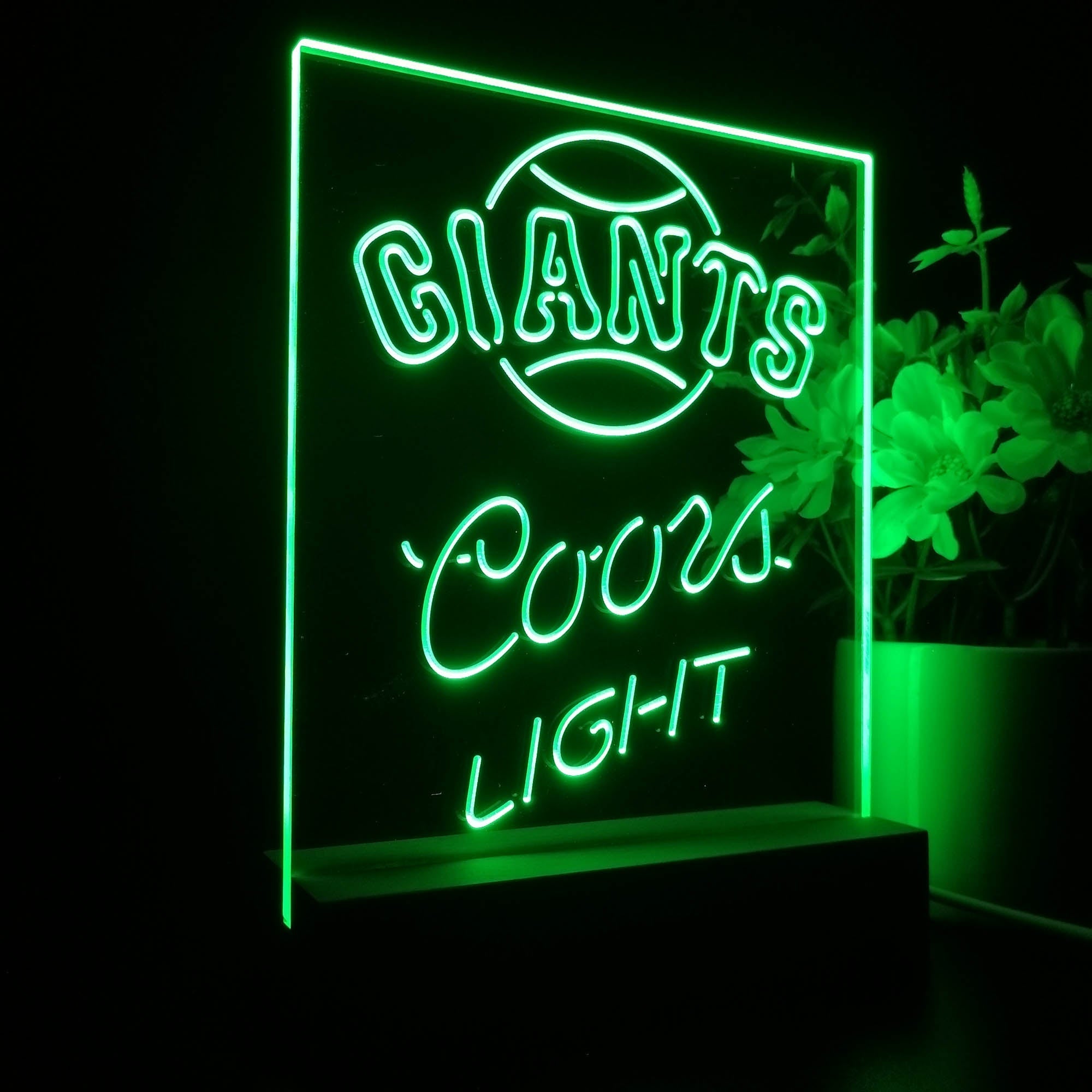 San Francisco Giants Coors Light Neon Sign Pub Bar Lamp