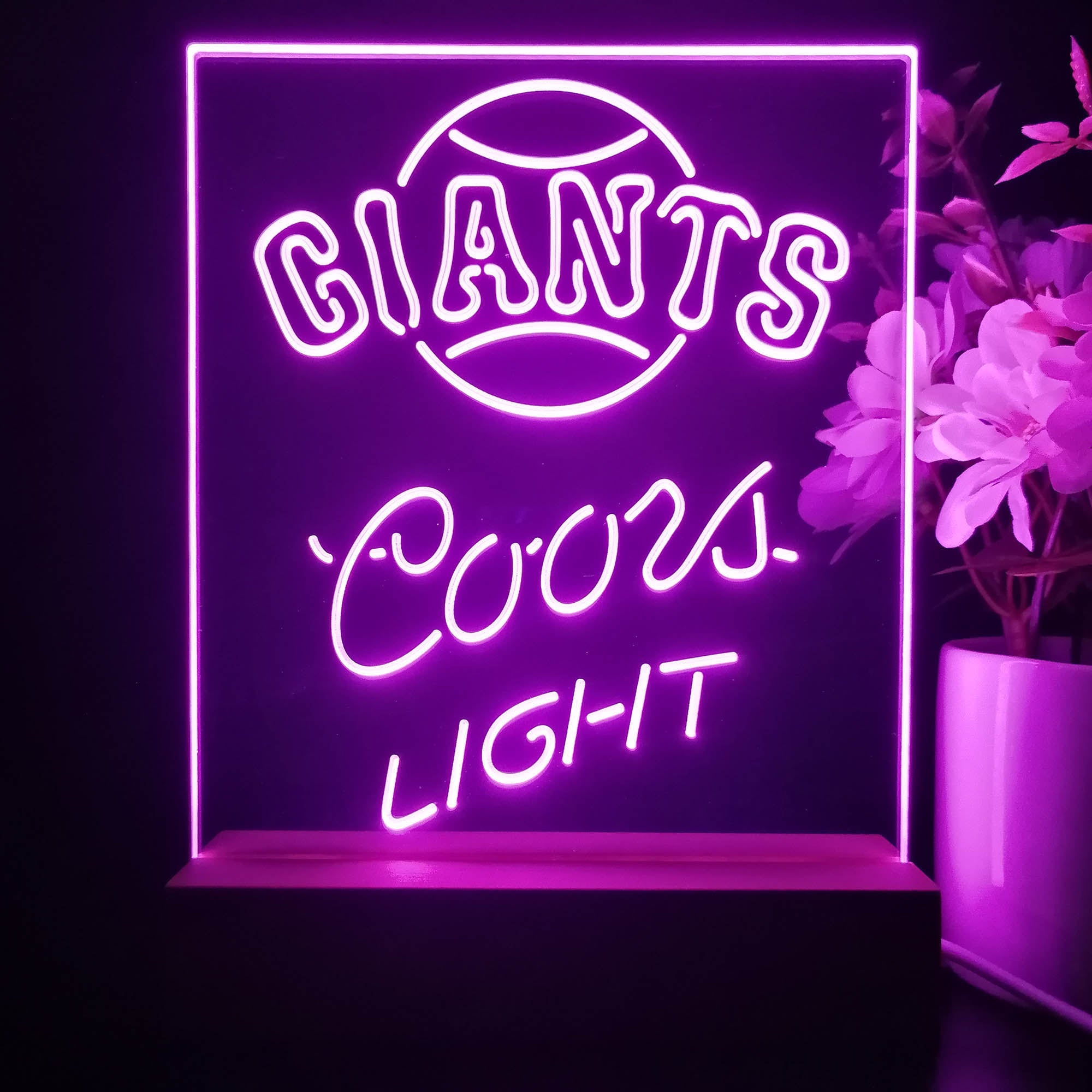 San Francisco Giants Coors Light Neon Sign Pub Bar Lamp